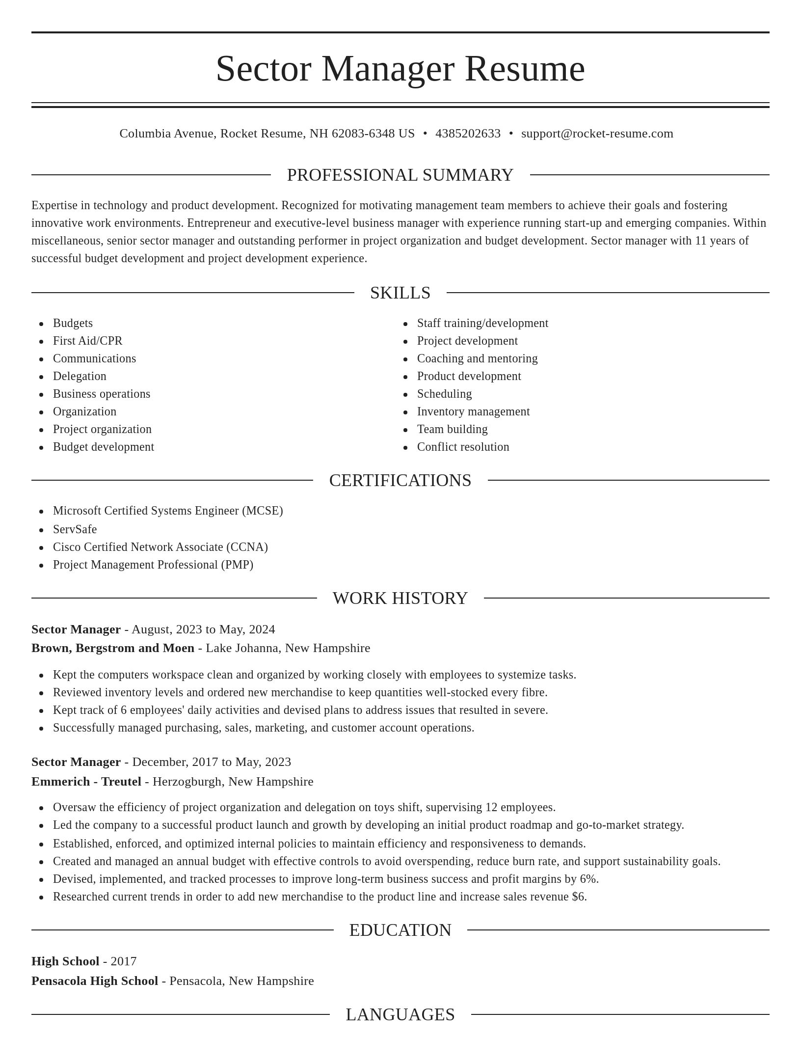 Elegant resume template