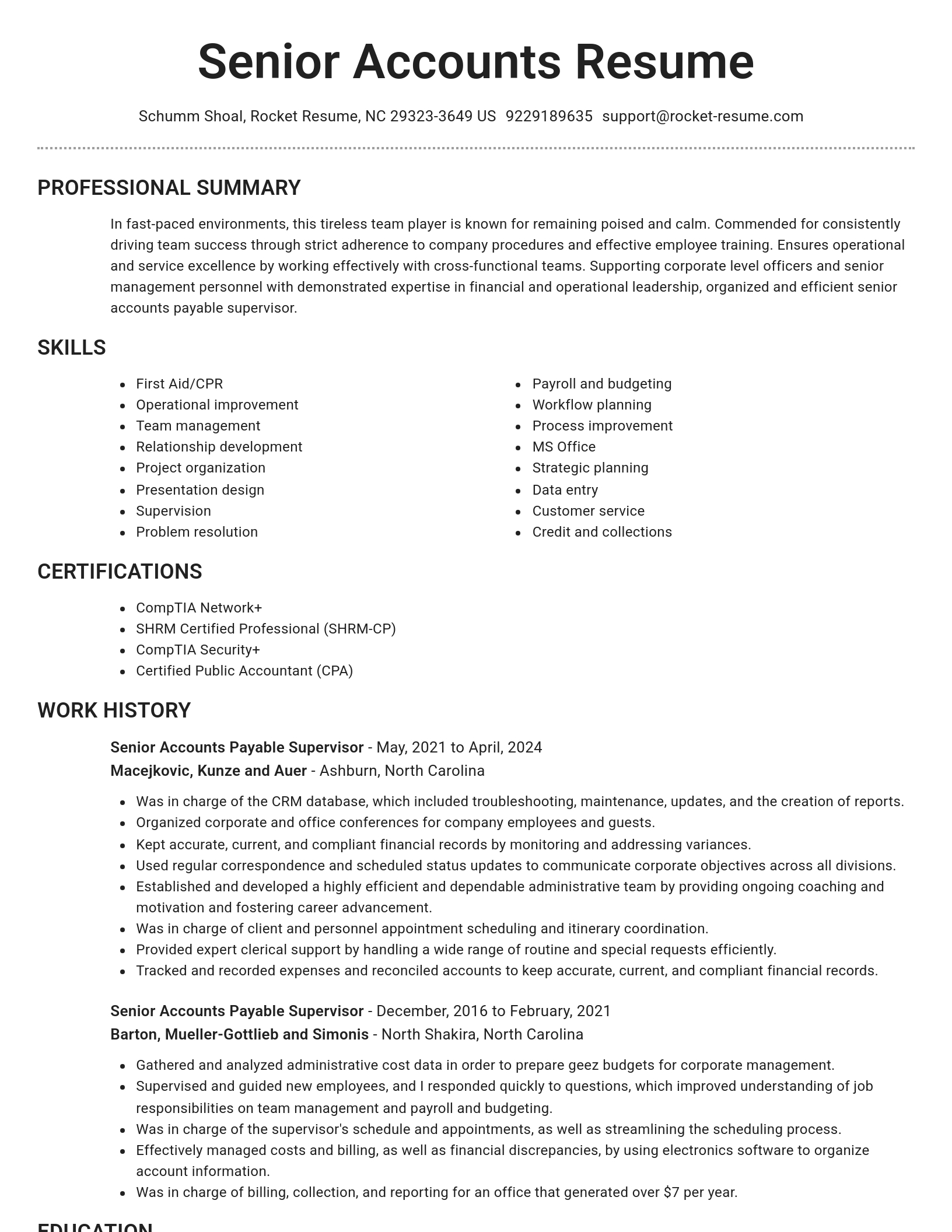 Brilliant resume template