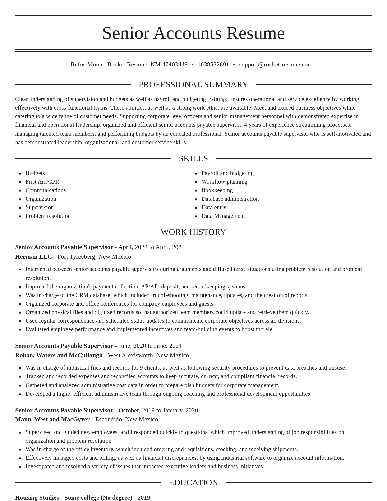Elegant resume template