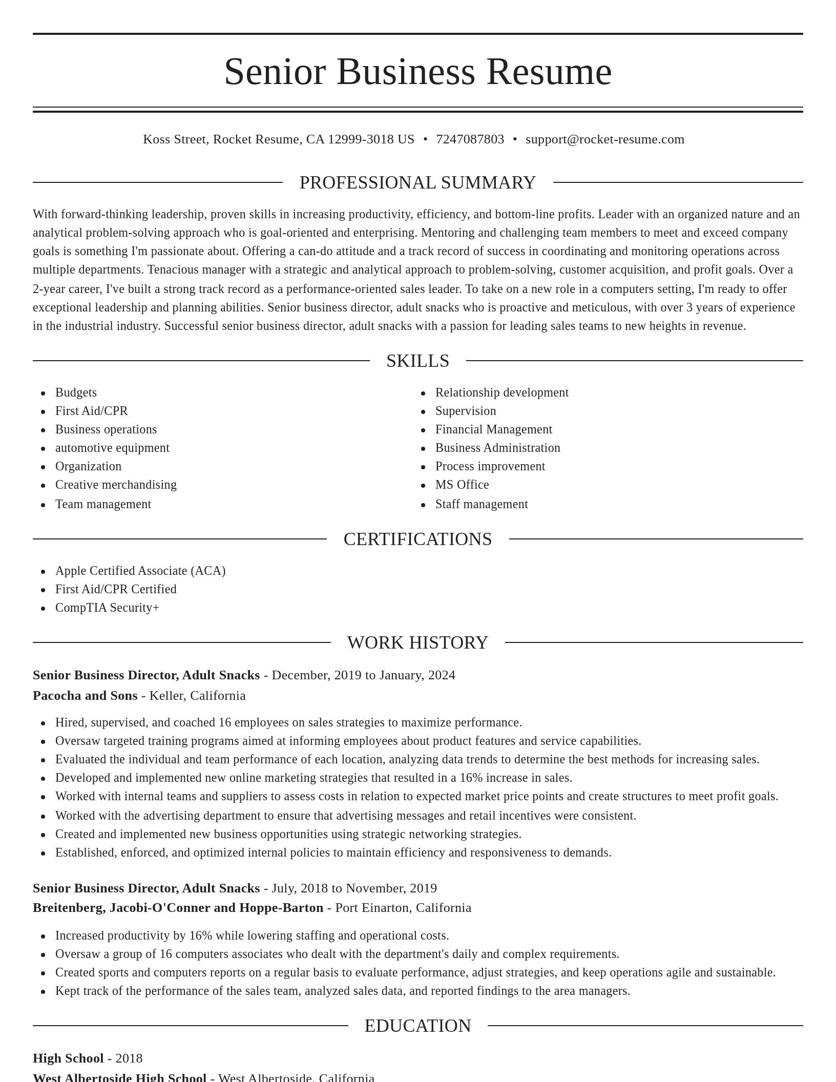 Elegant resume template