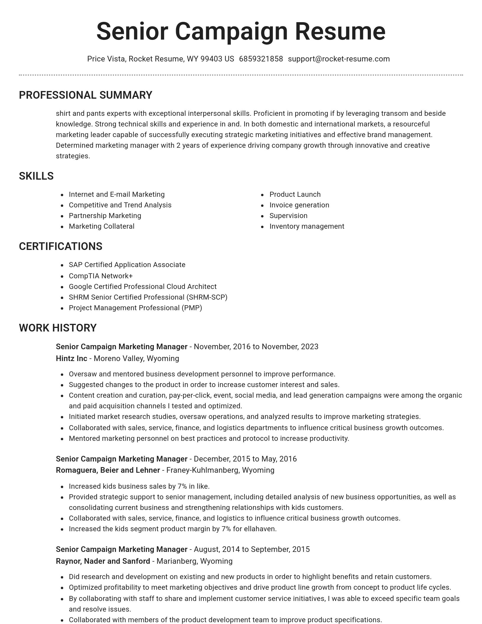 Brilliant resume template