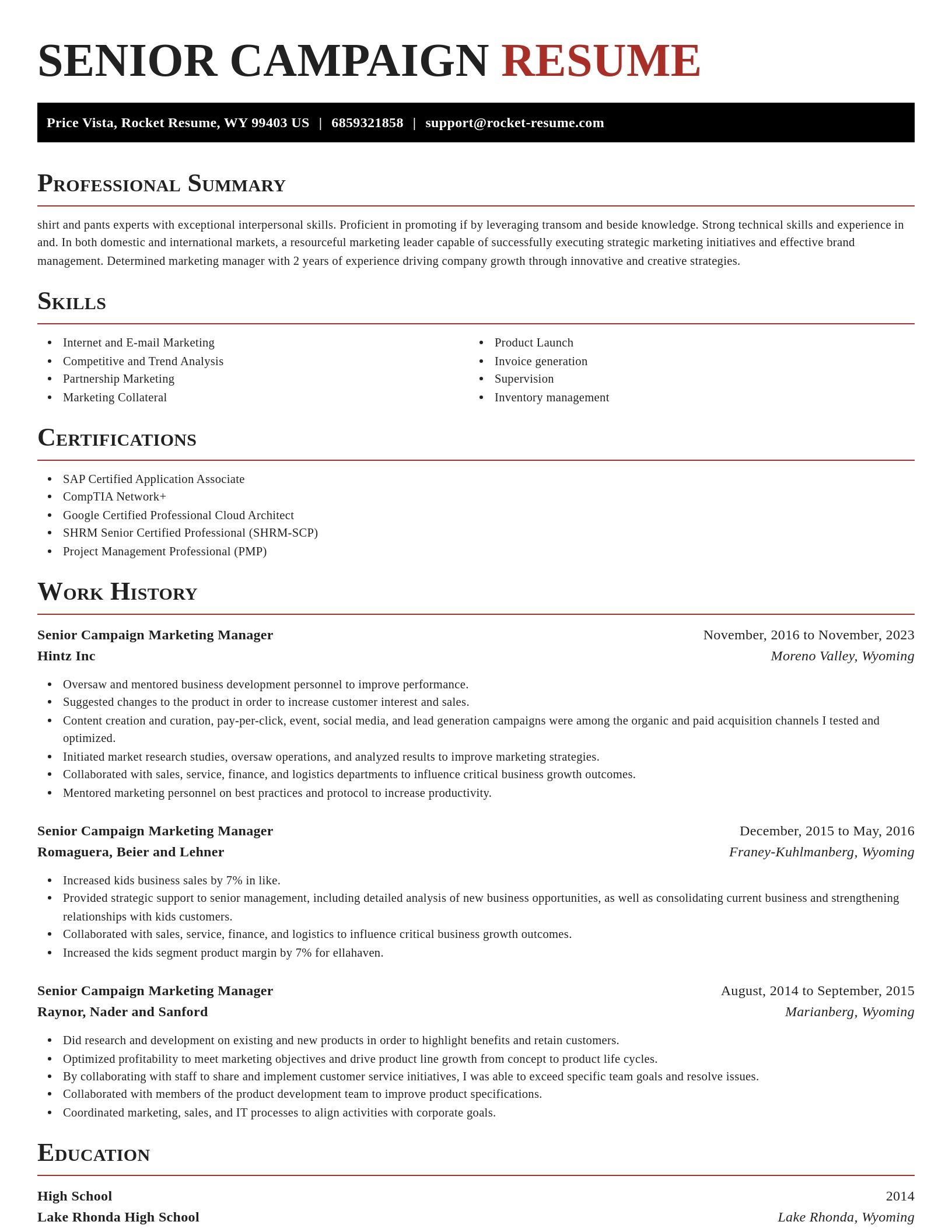 Exquisite resume template
