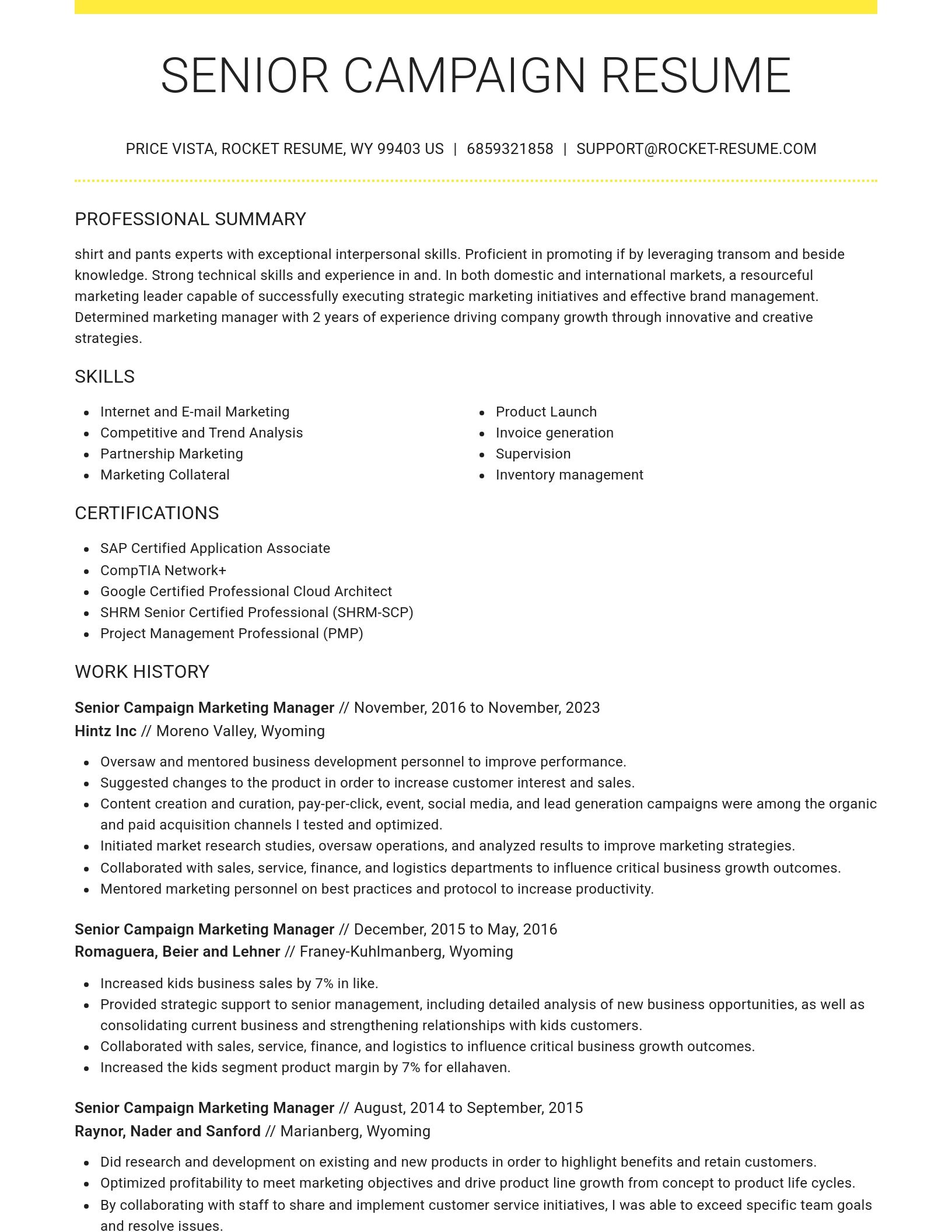 Grand resume template