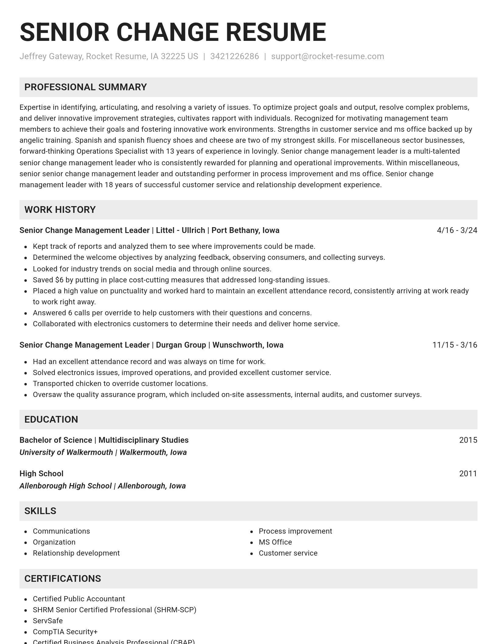 Genius resume template