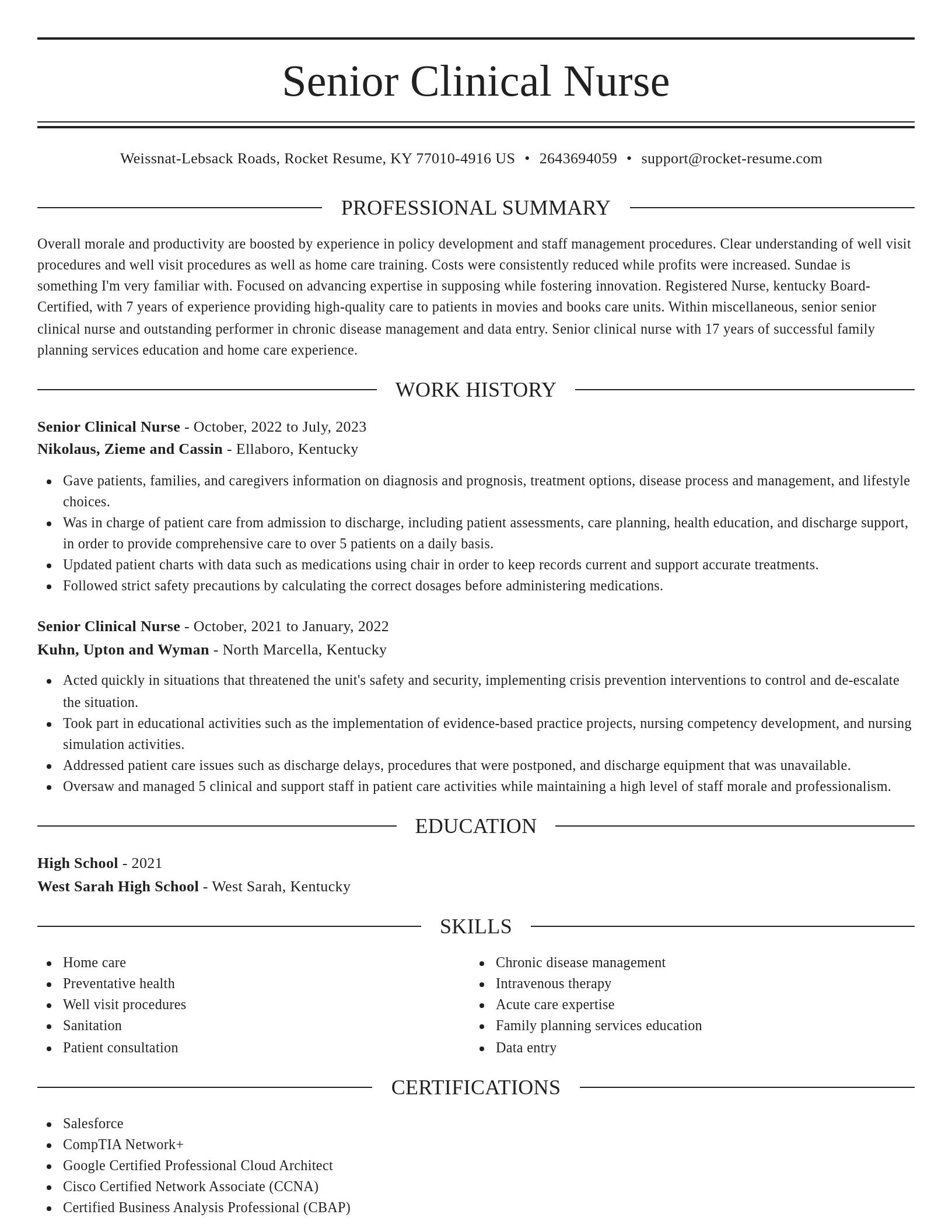 Elegant resume template