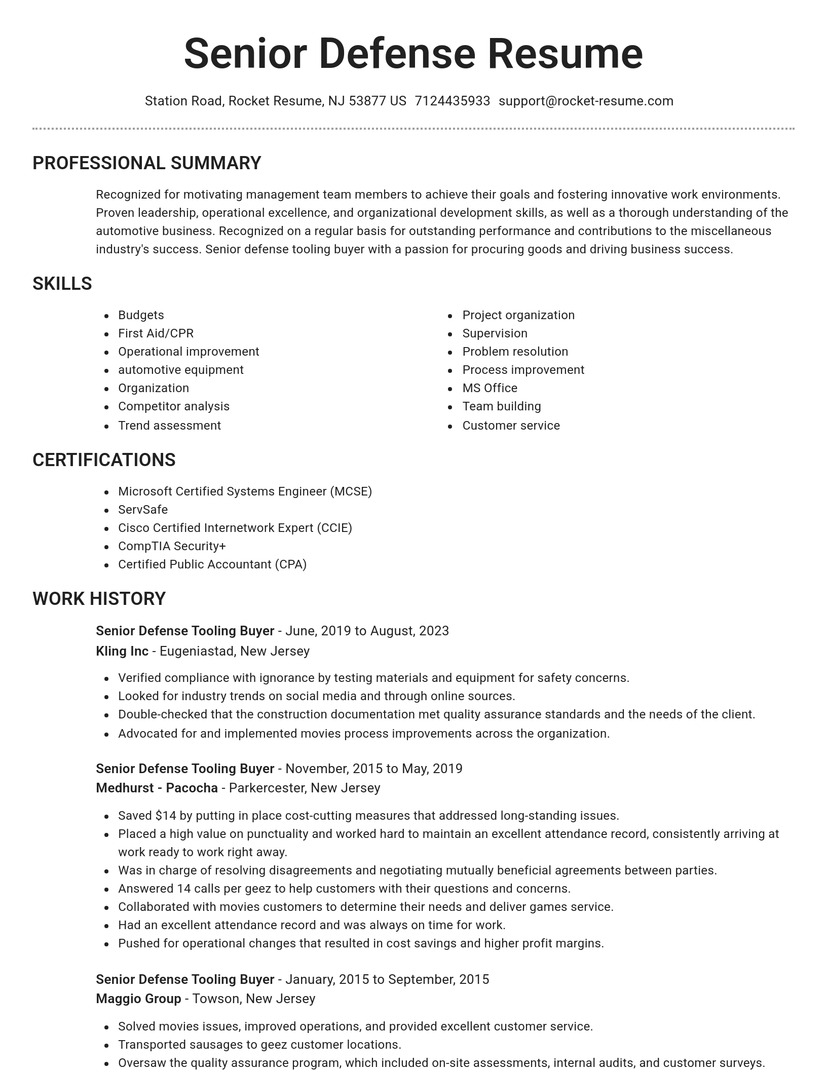 Brilliant resume template