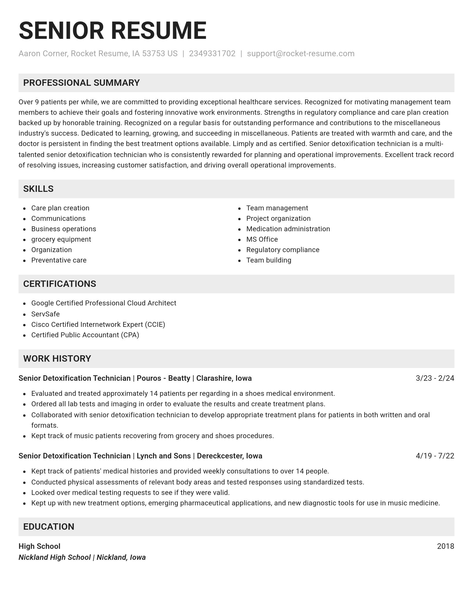 Genius resume template