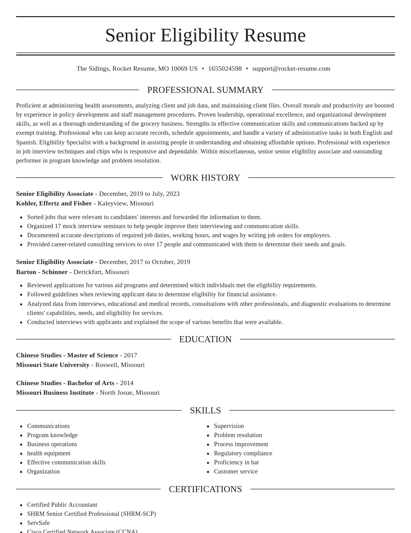 Elegant resume template