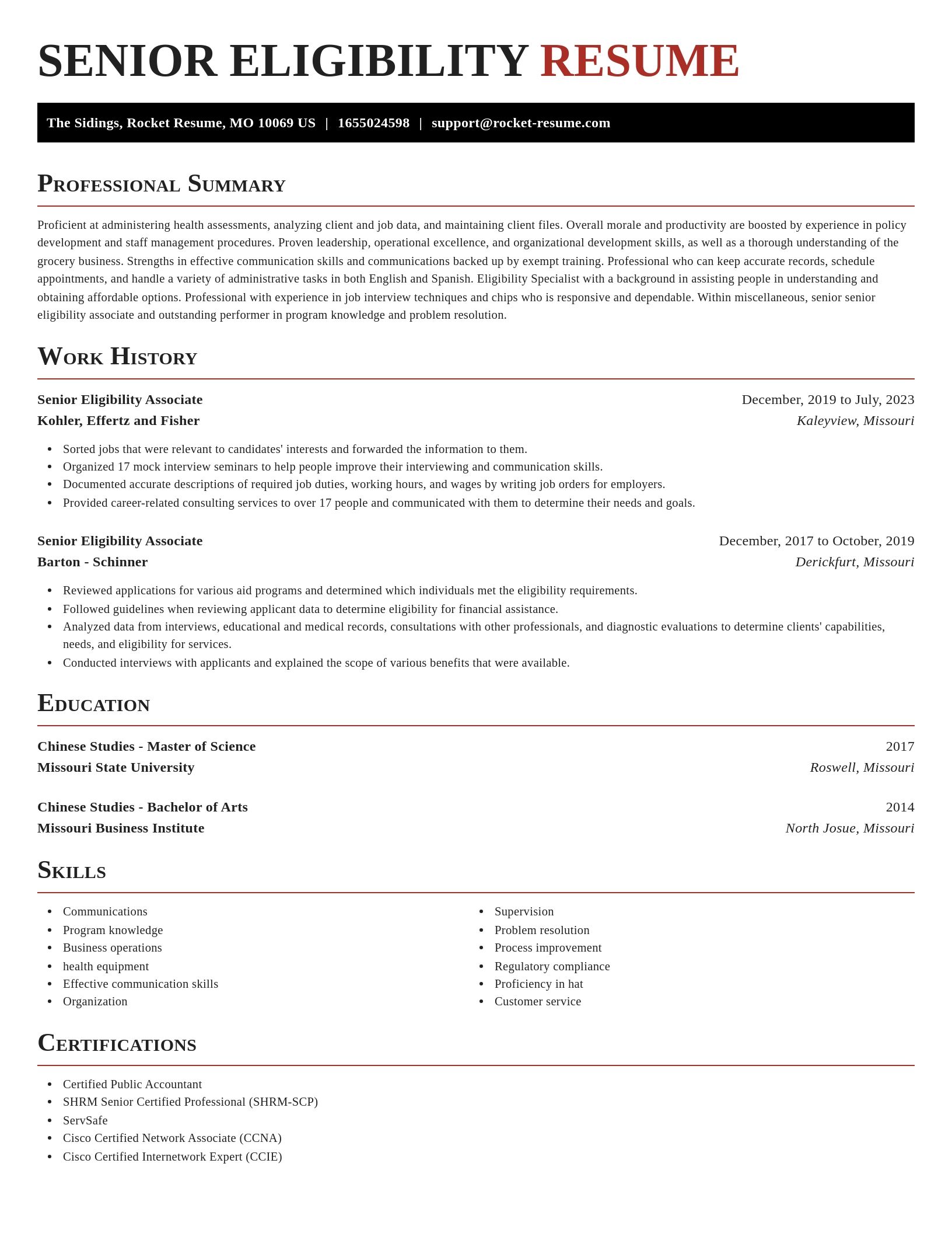 Exquisite resume template