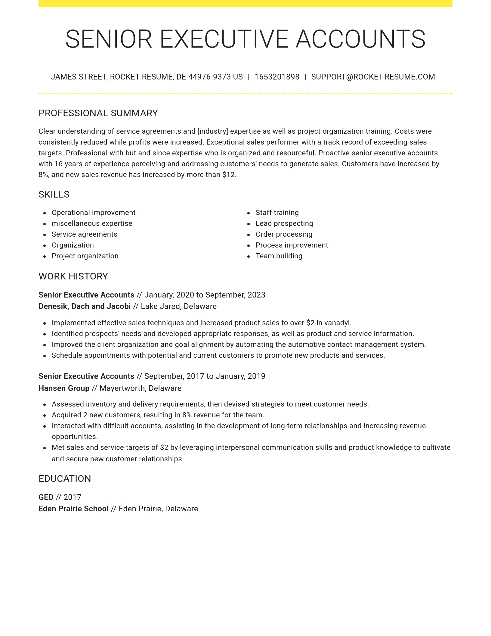 Grand resume template