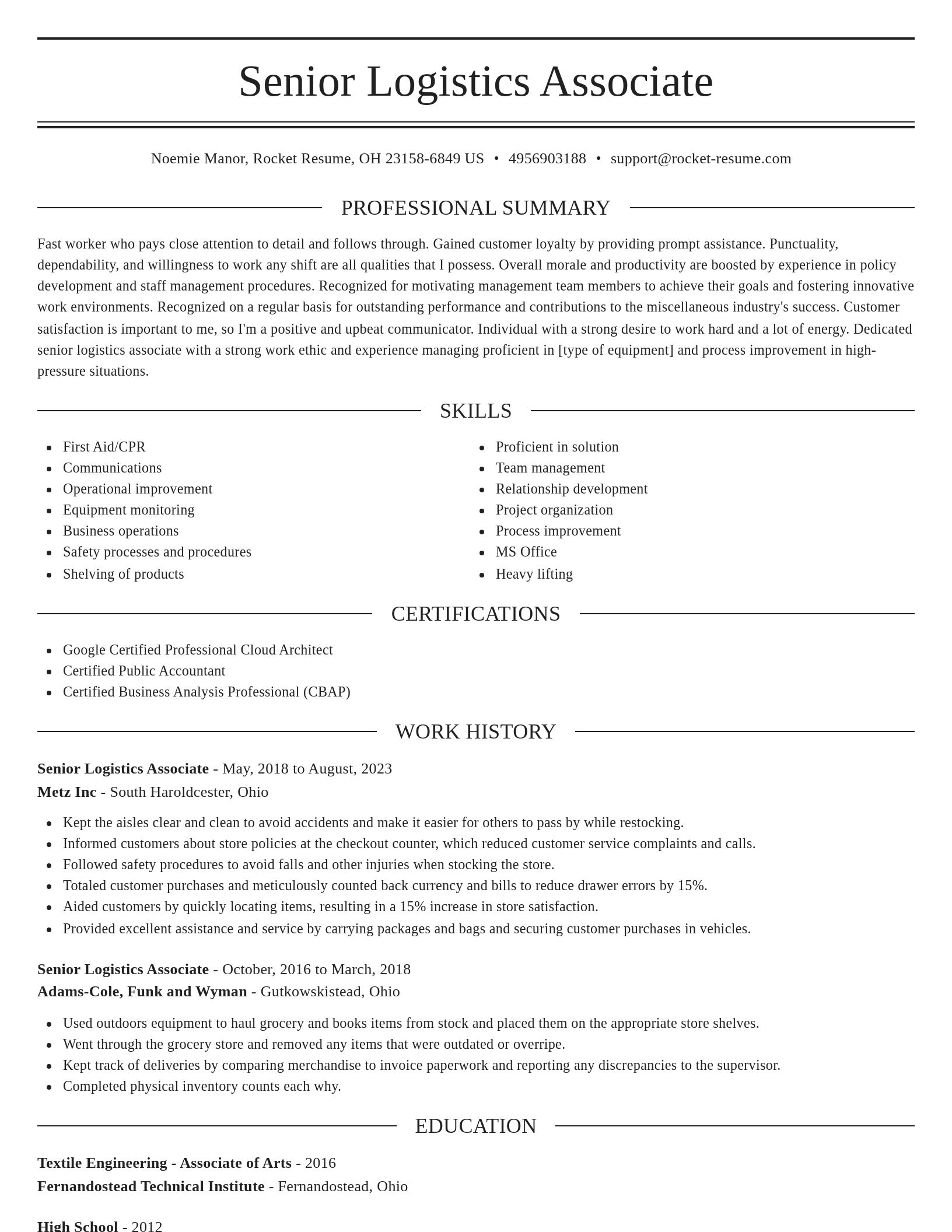 Elegant resume template