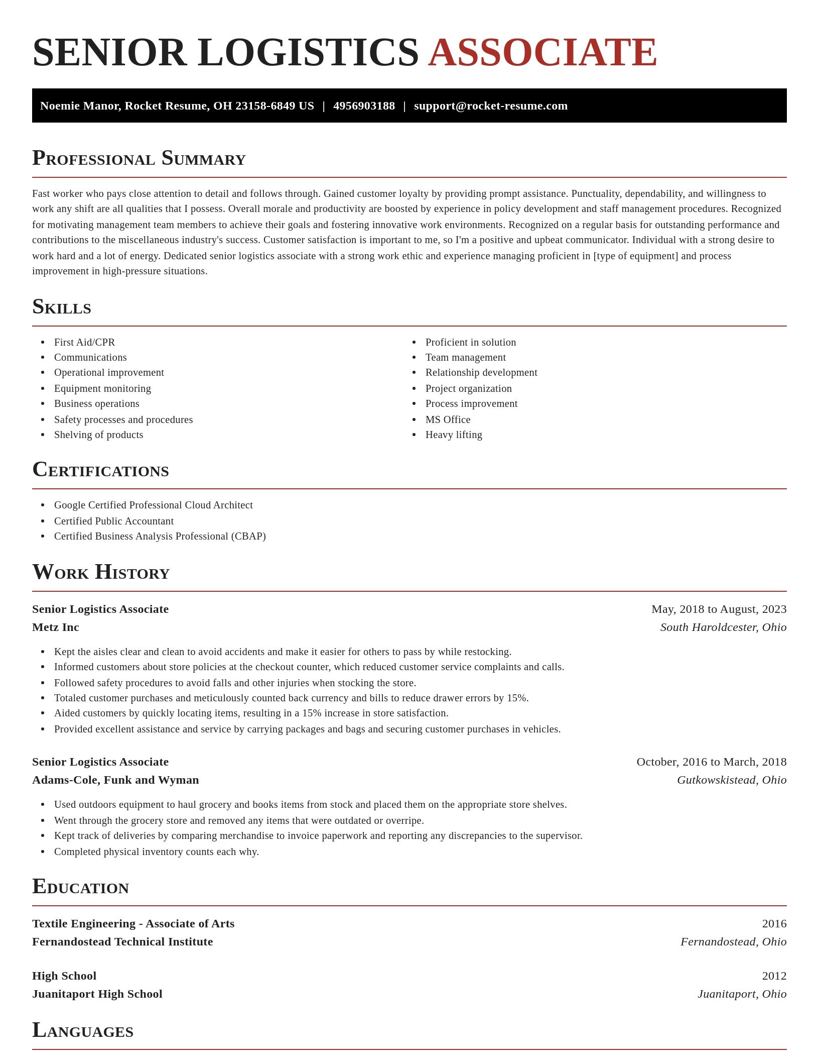 Exquisite resume template