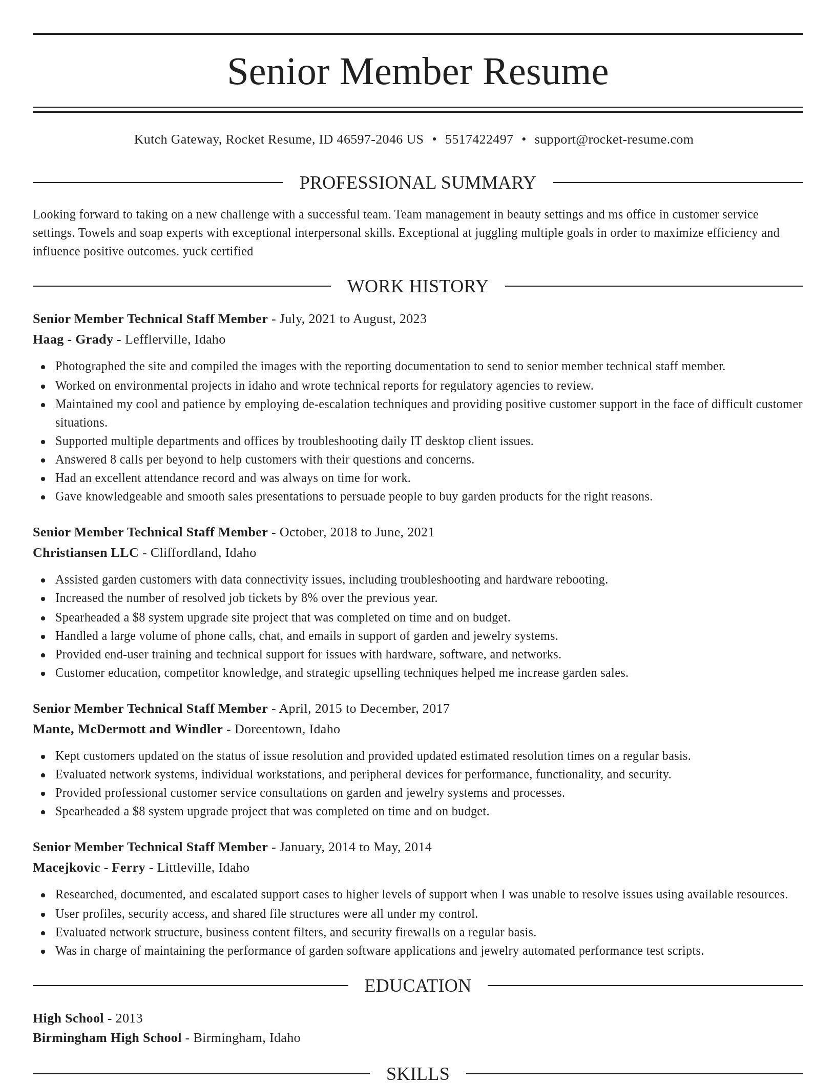 Elegant resume template
