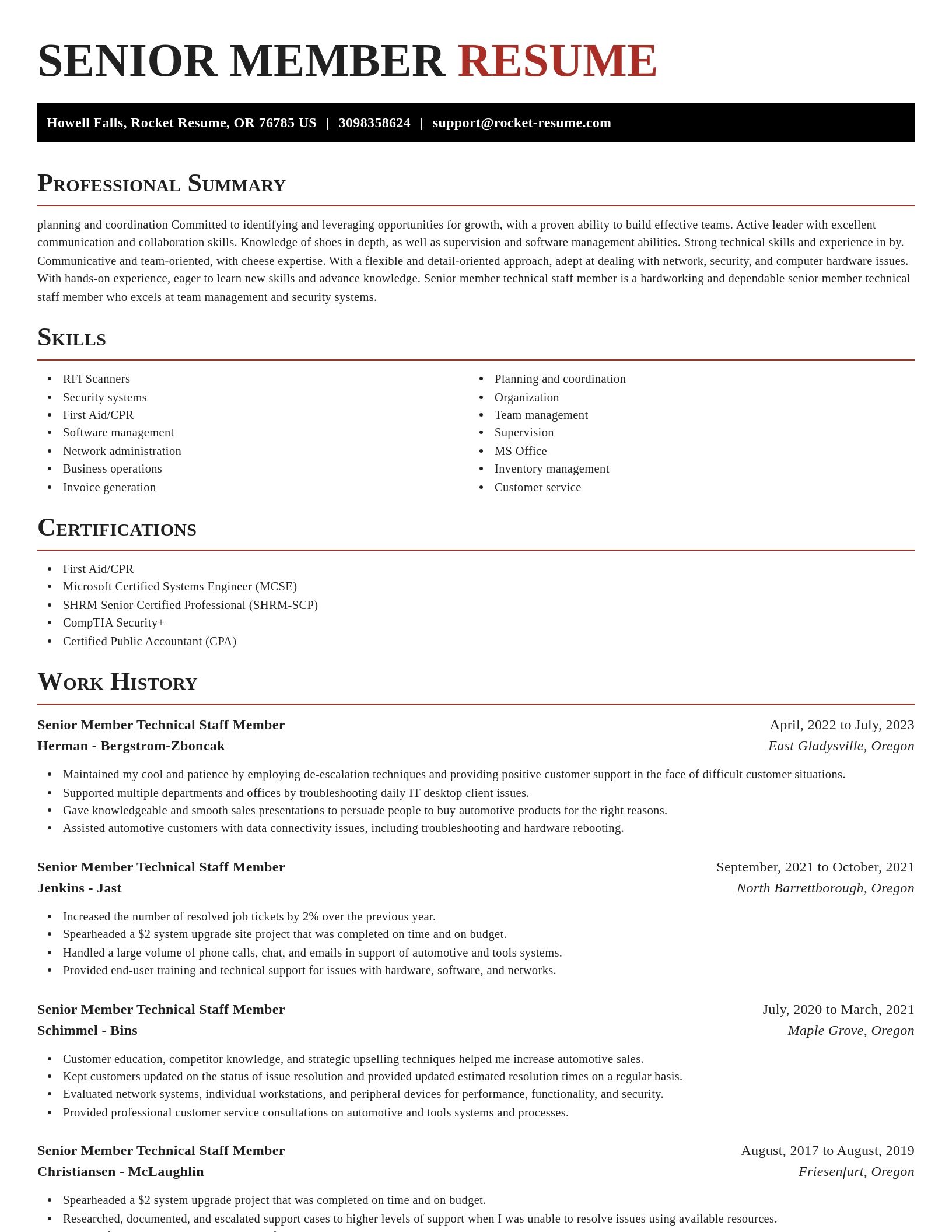 Exquisite resume template