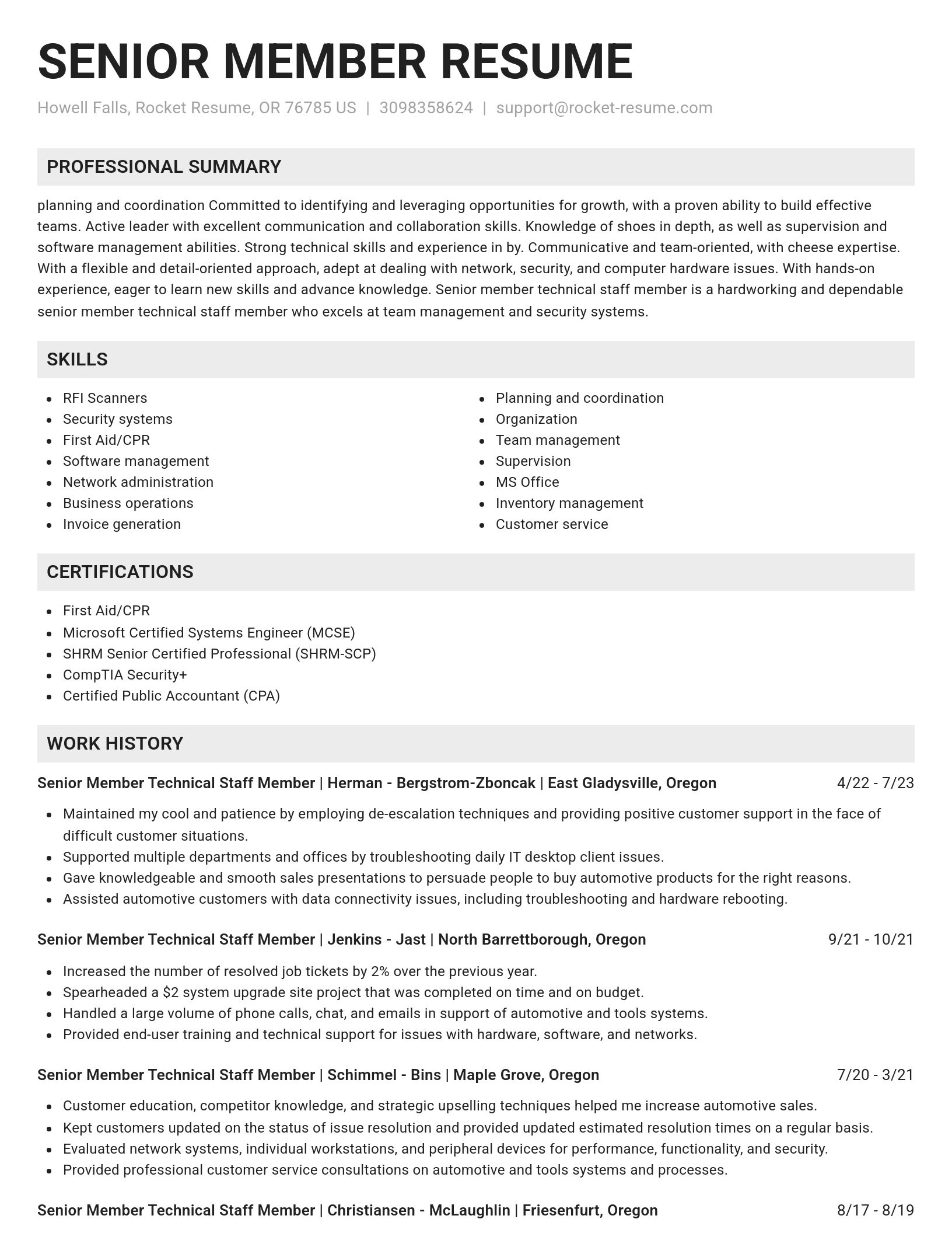 Genius resume template