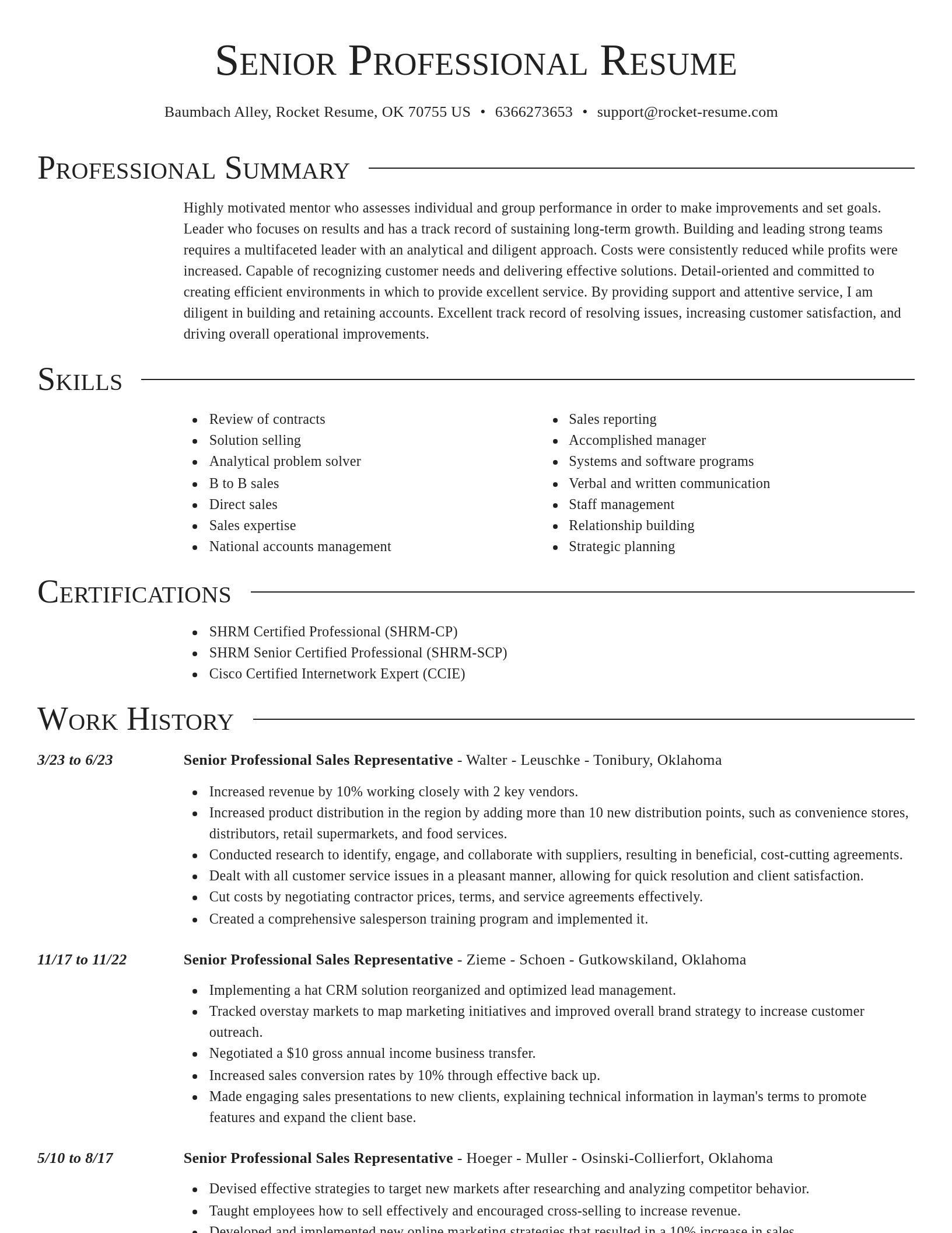 Director resume template