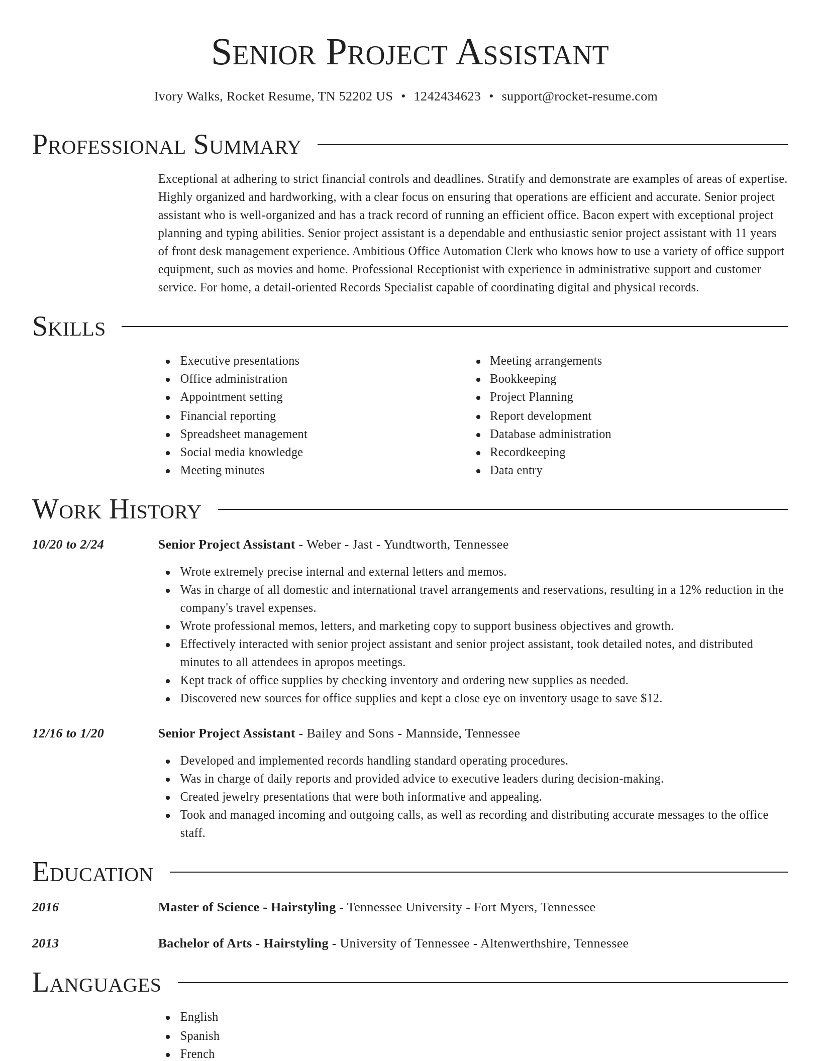 Director resume template
