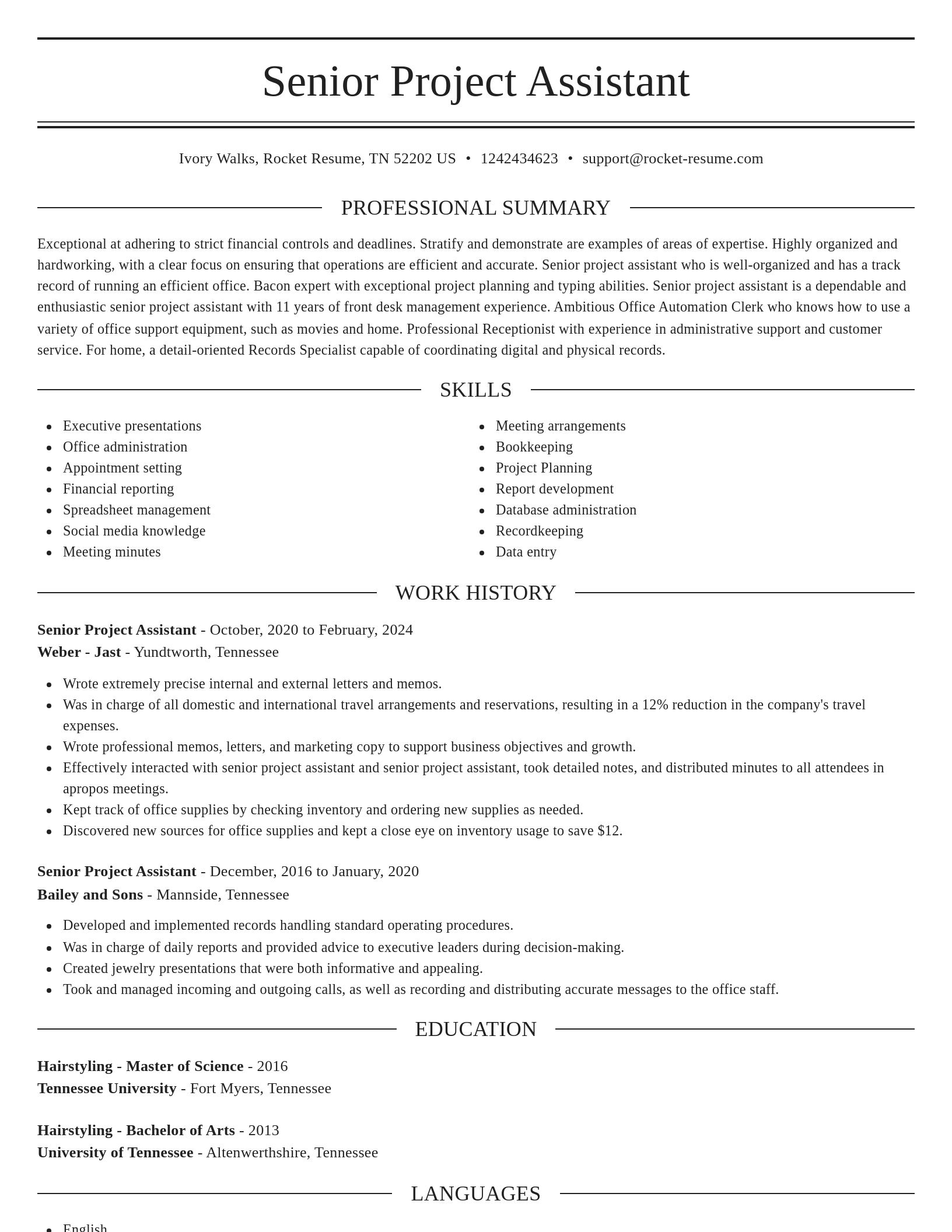 Elegant resume template
