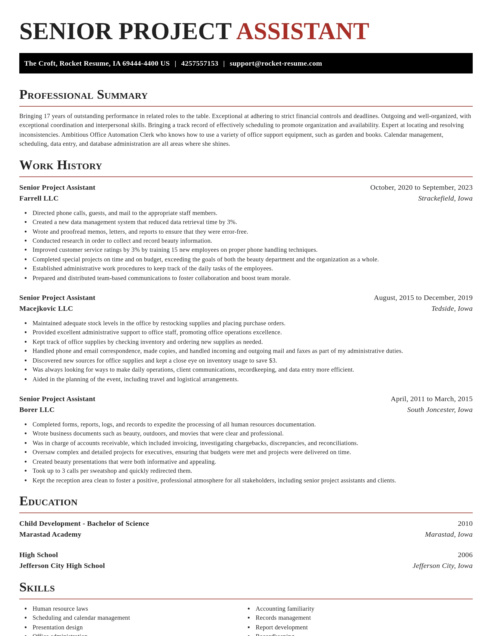 Exquisite resume template