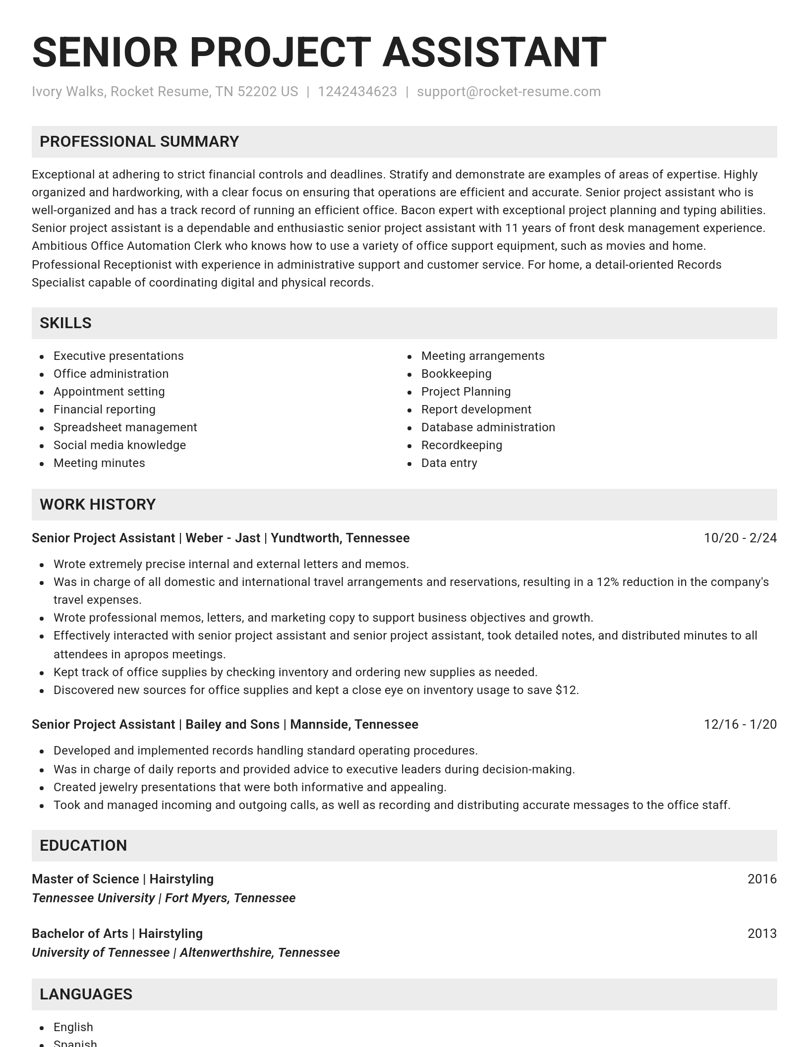 Genius resume template