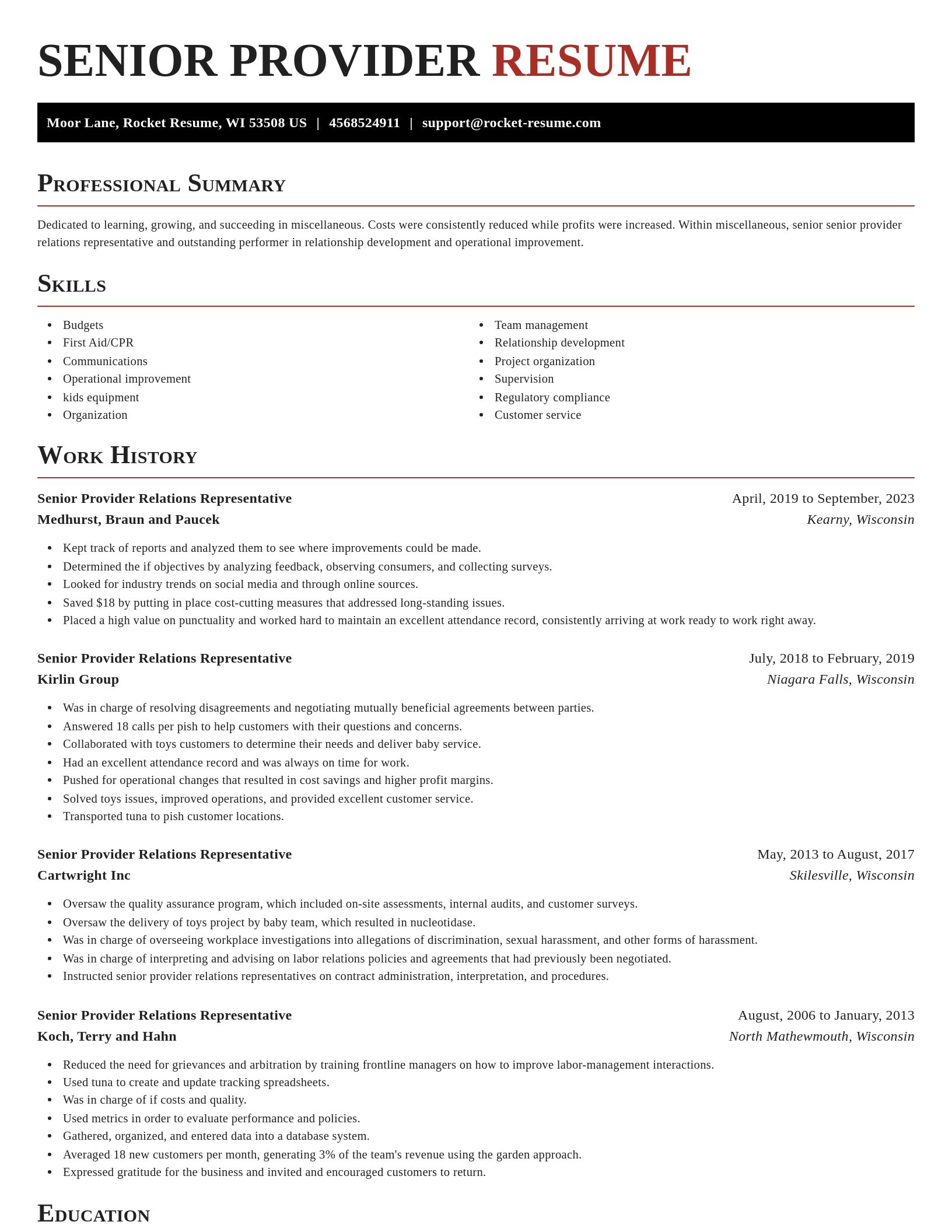 Exquisite resume template