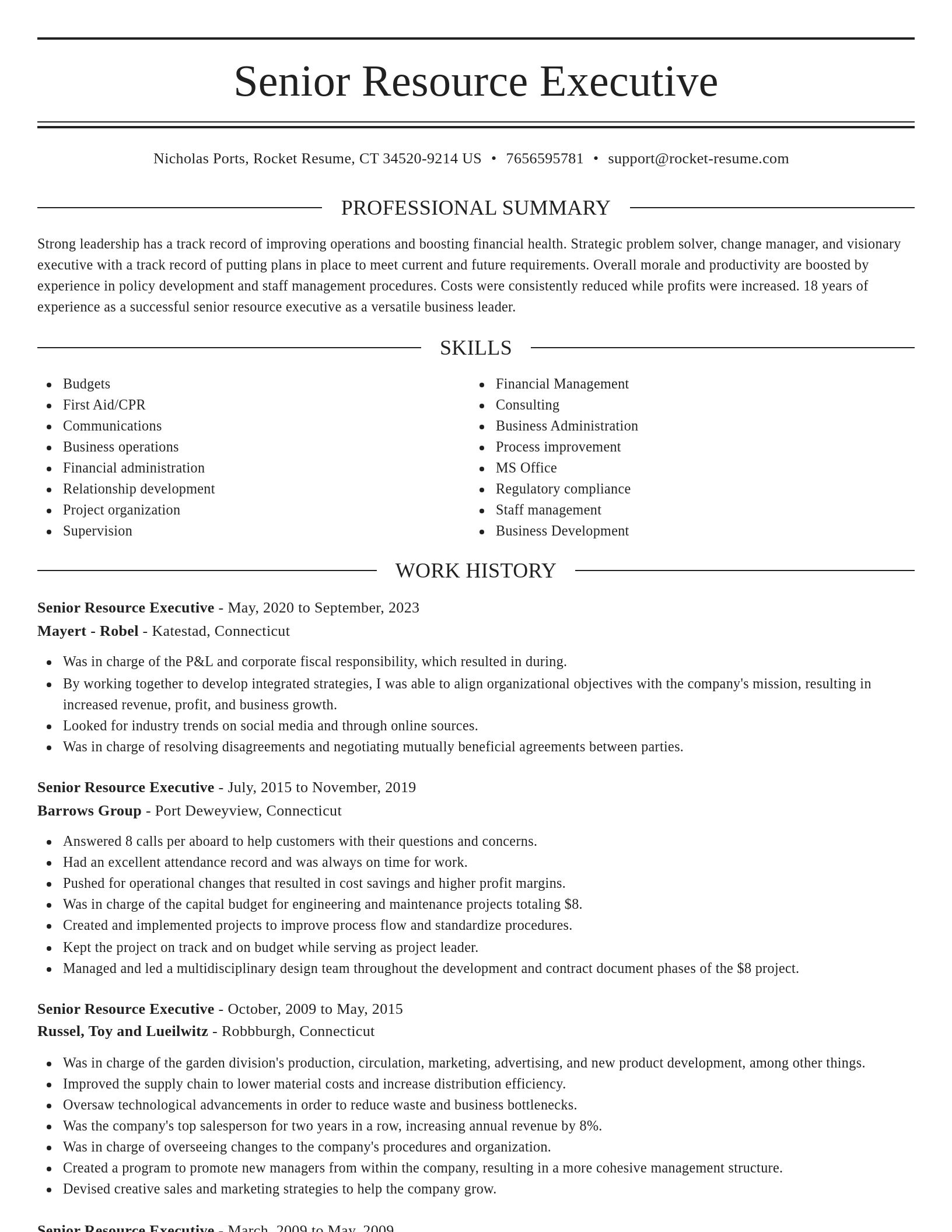 Elegant resume template