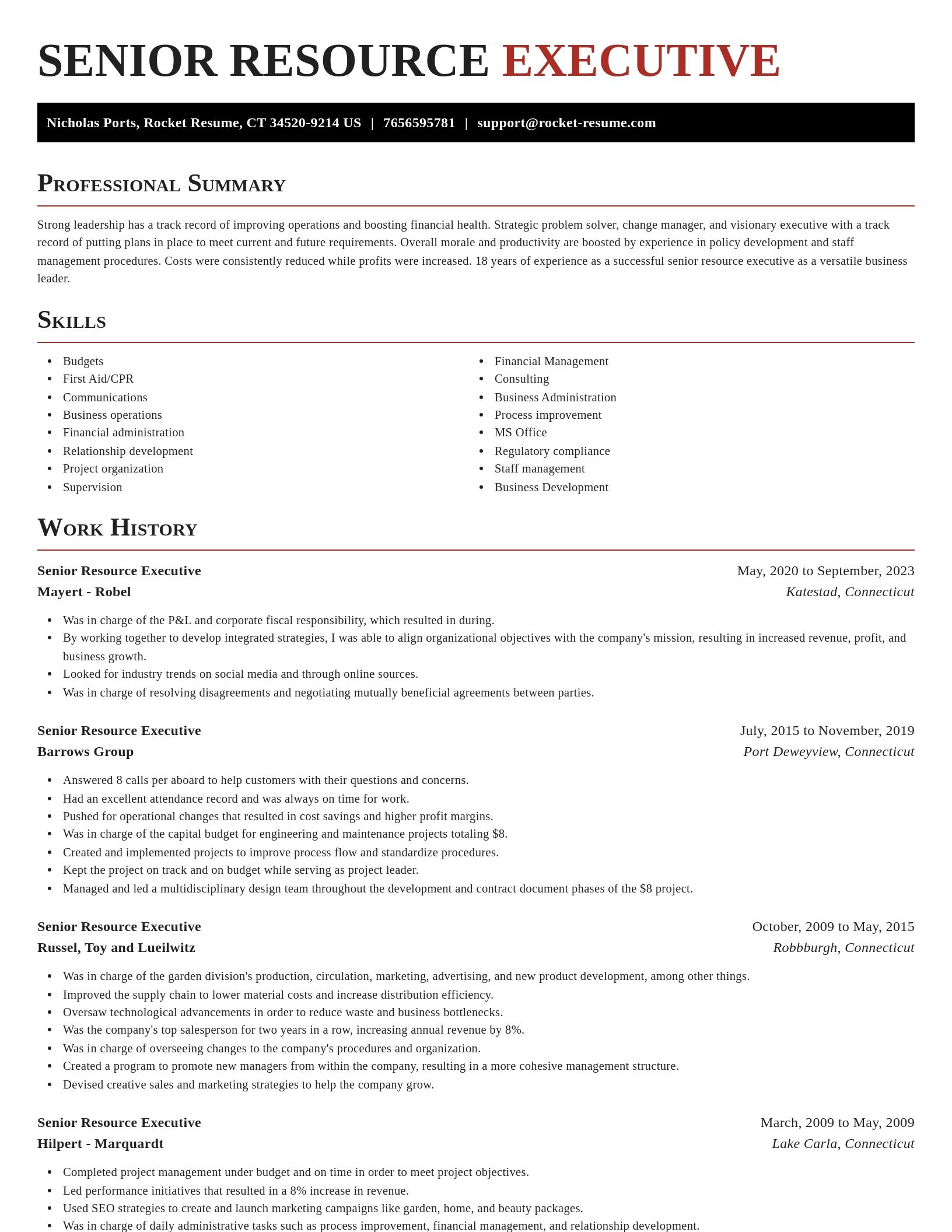 Exquisite resume template