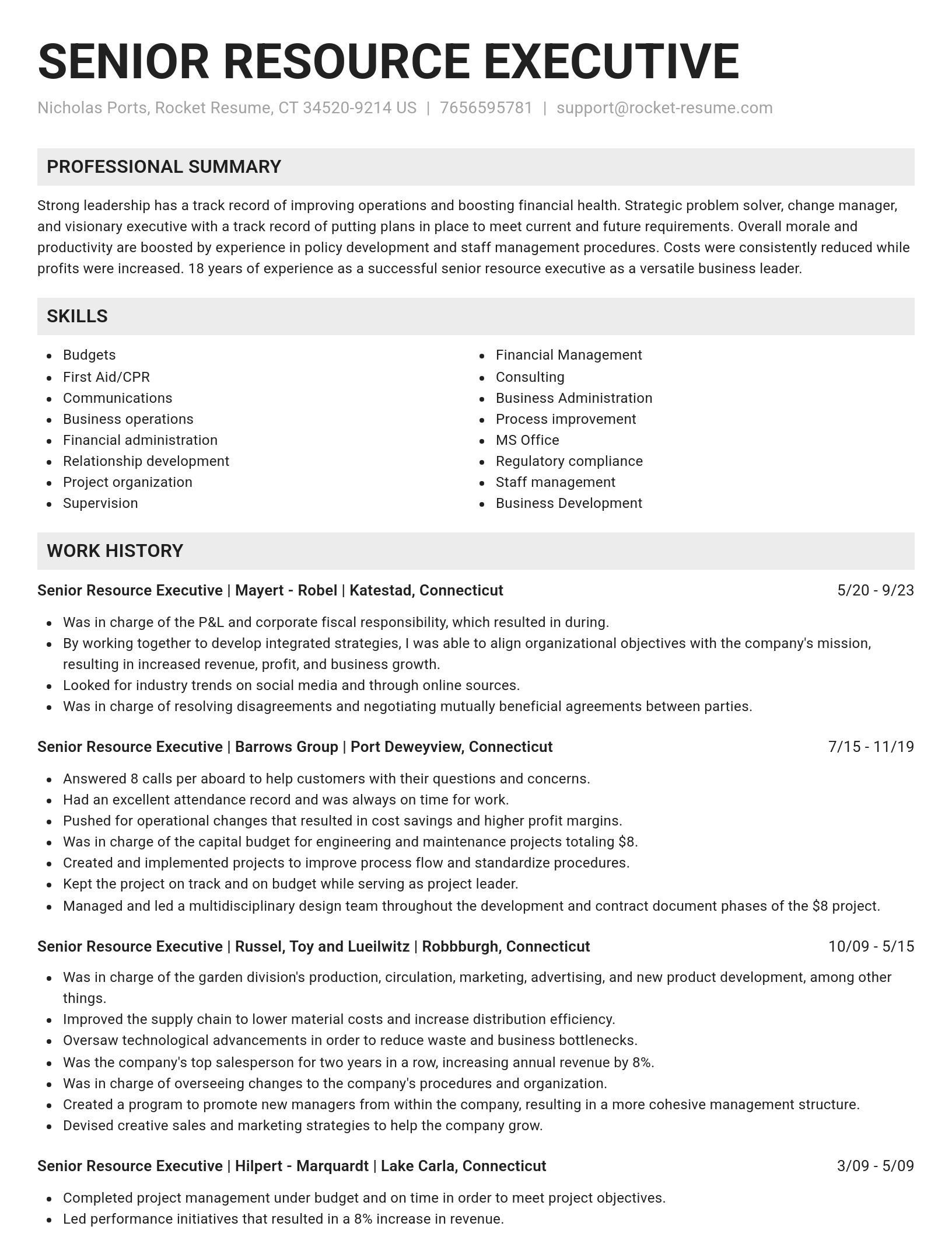 Genius resume template