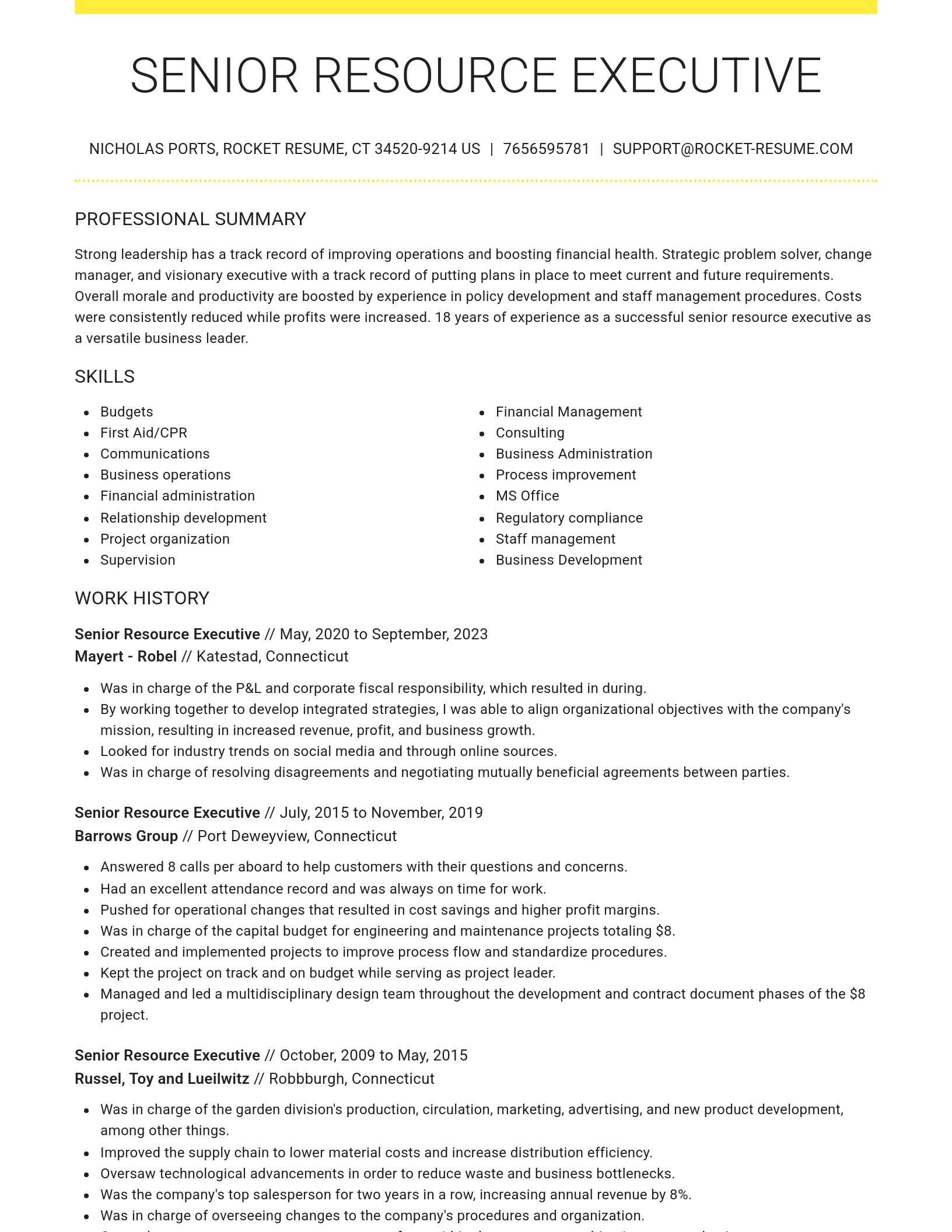 Grand resume template
