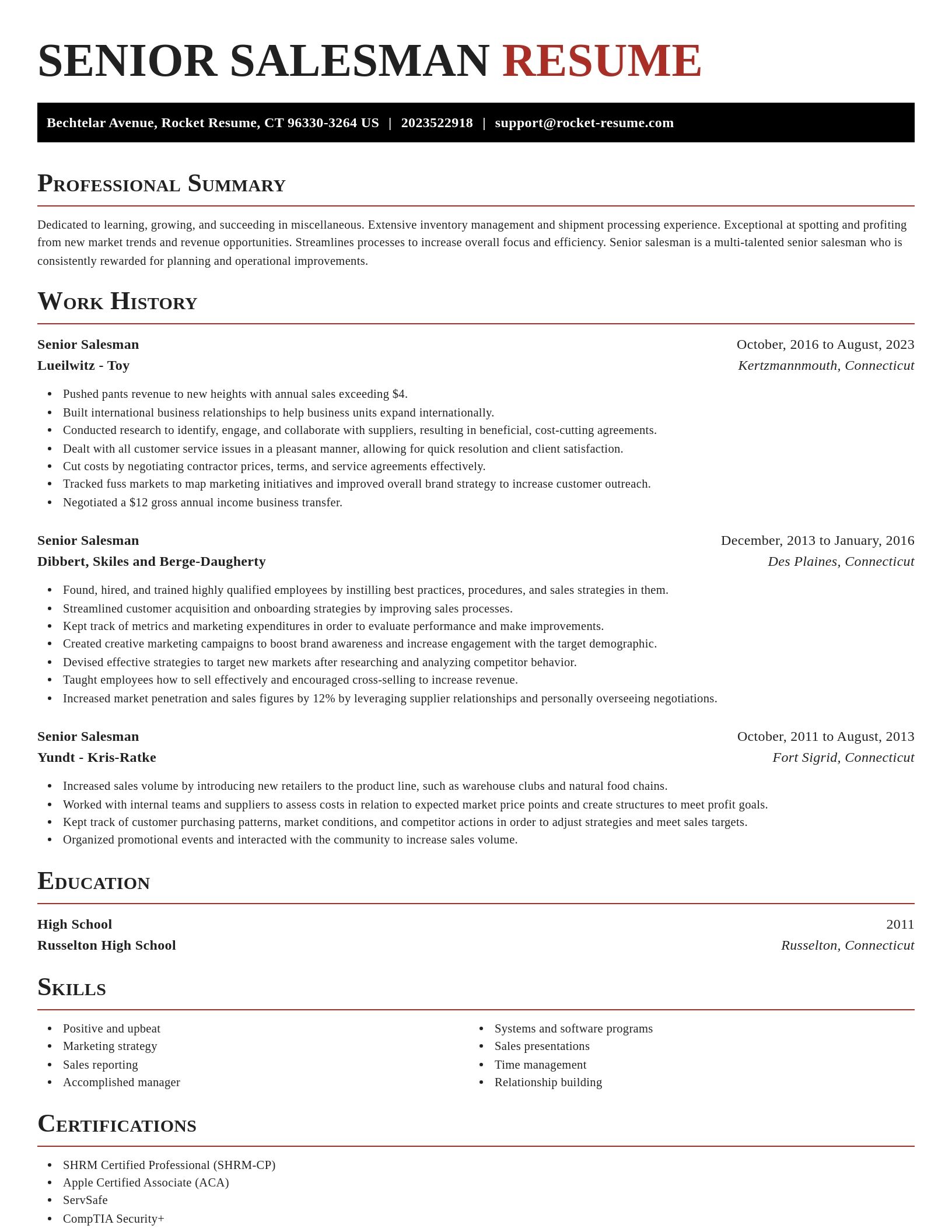 Exquisite resume template