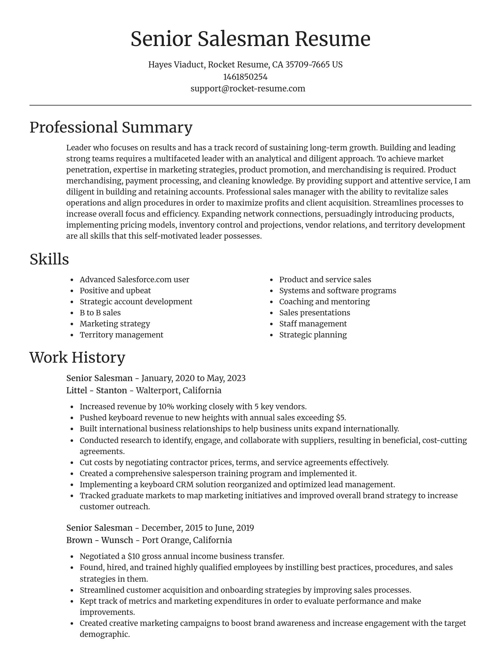 Focal Point resume template