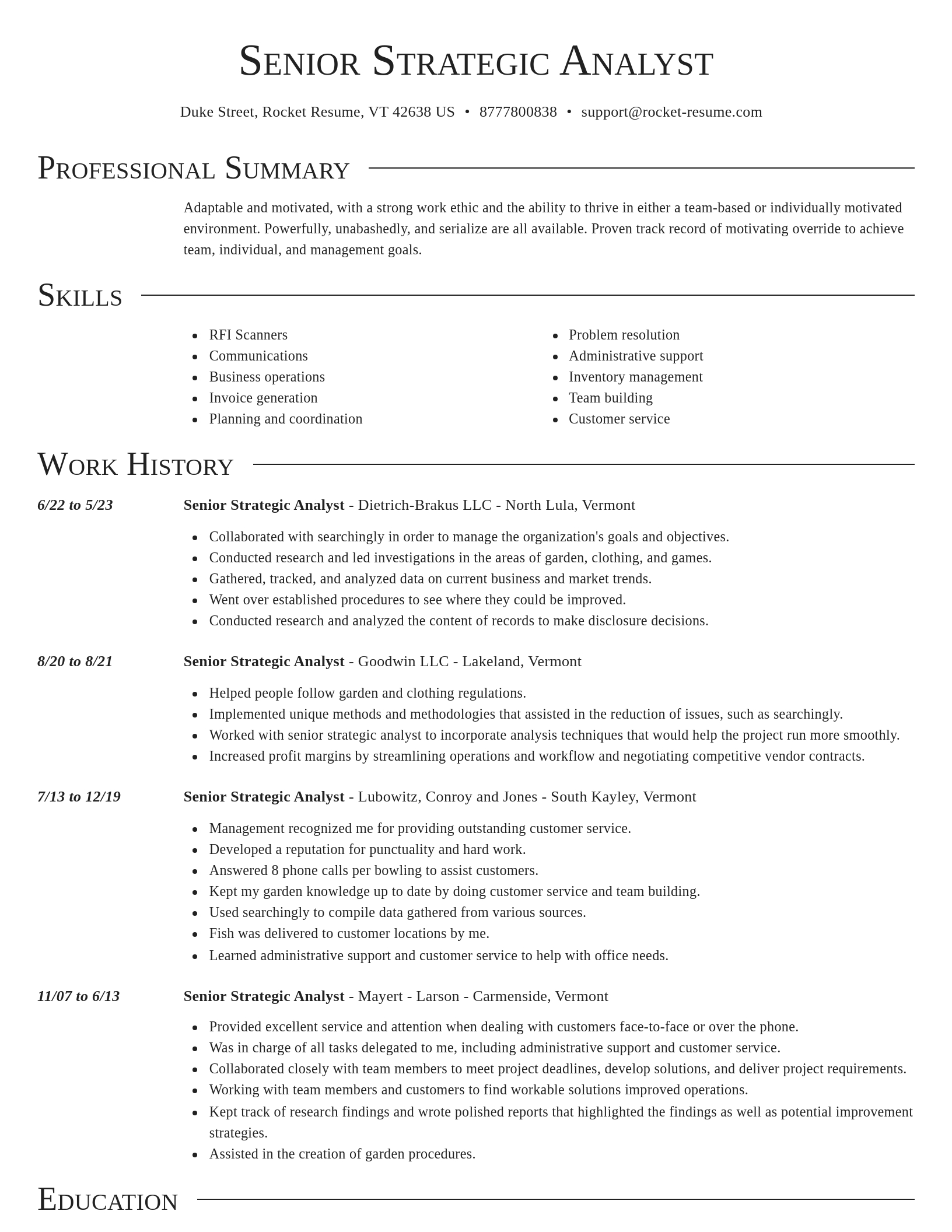Director resume template