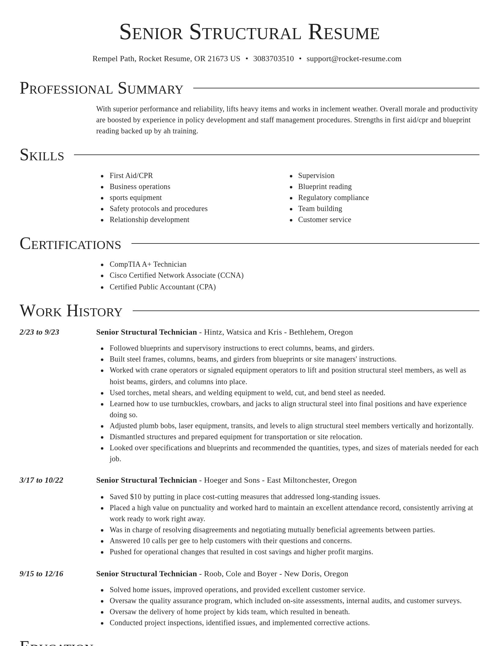 Director resume template