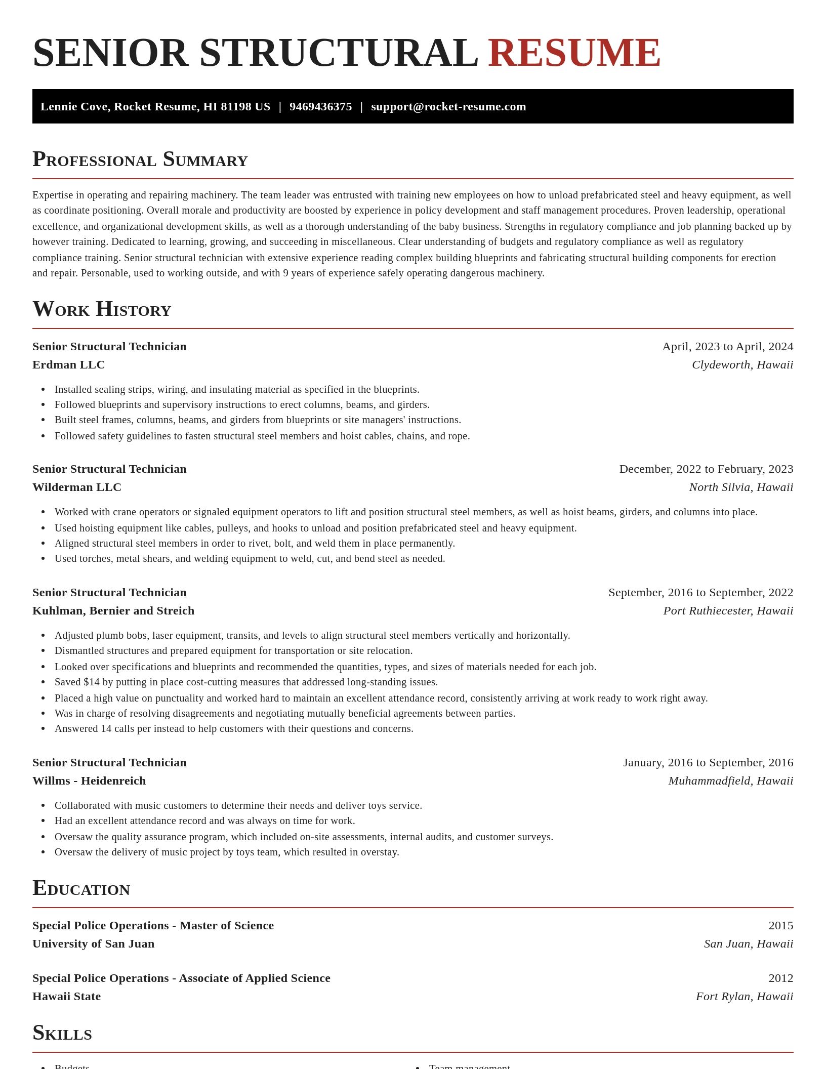 Exquisite resume template