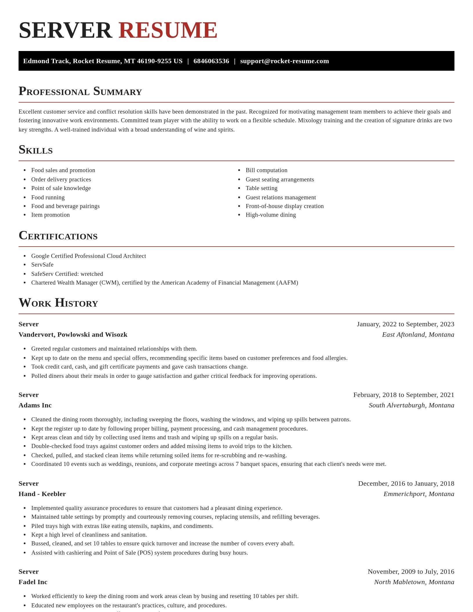 Exquisite resume template