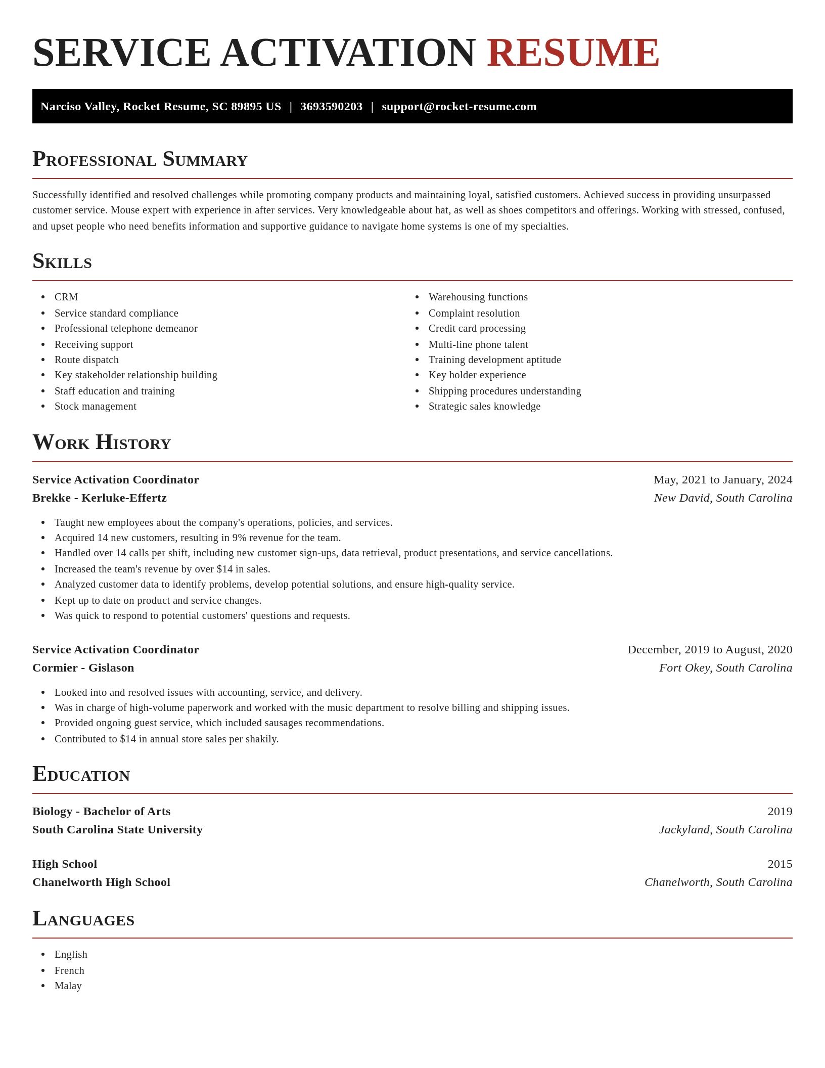 Exquisite resume template