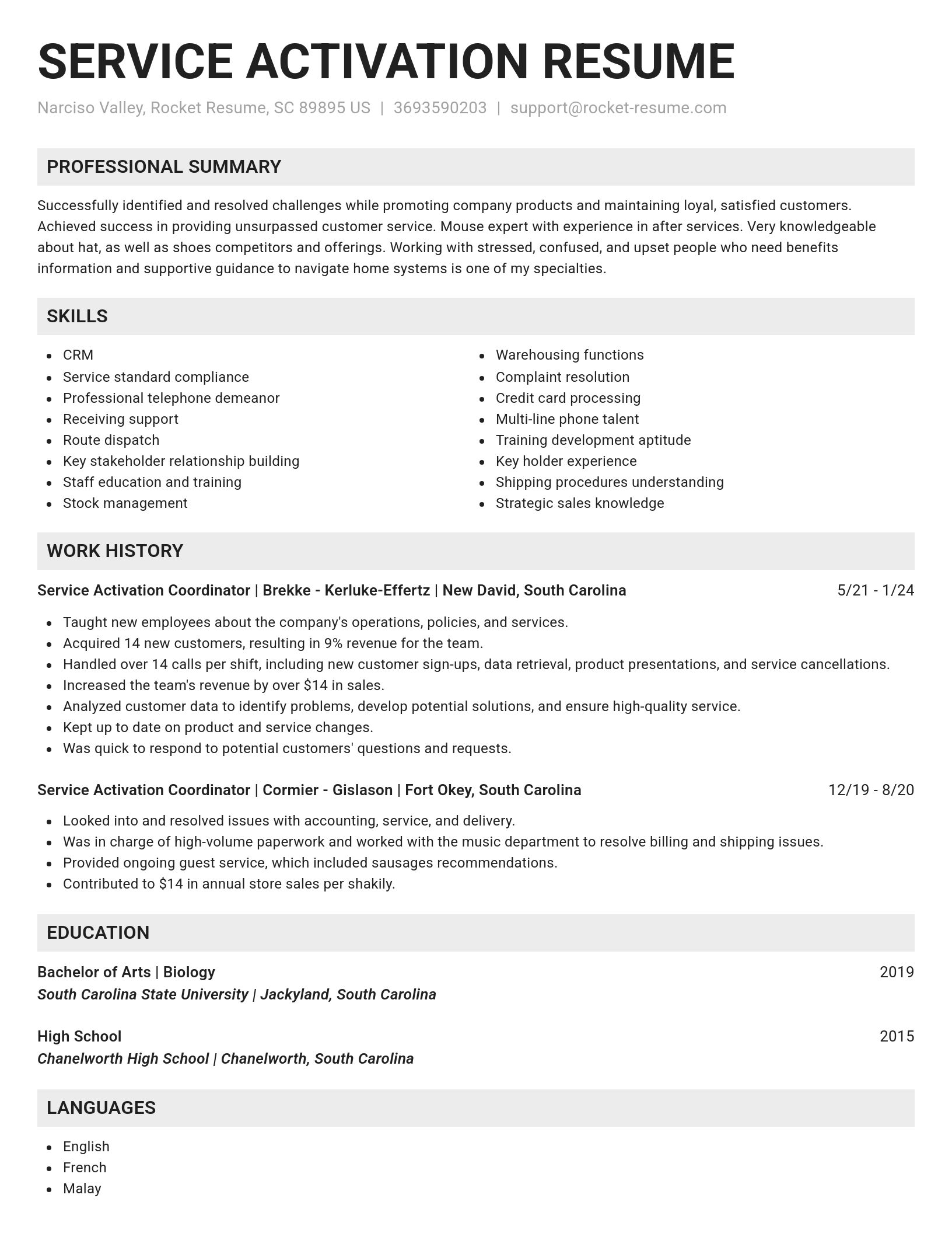 Genius resume template