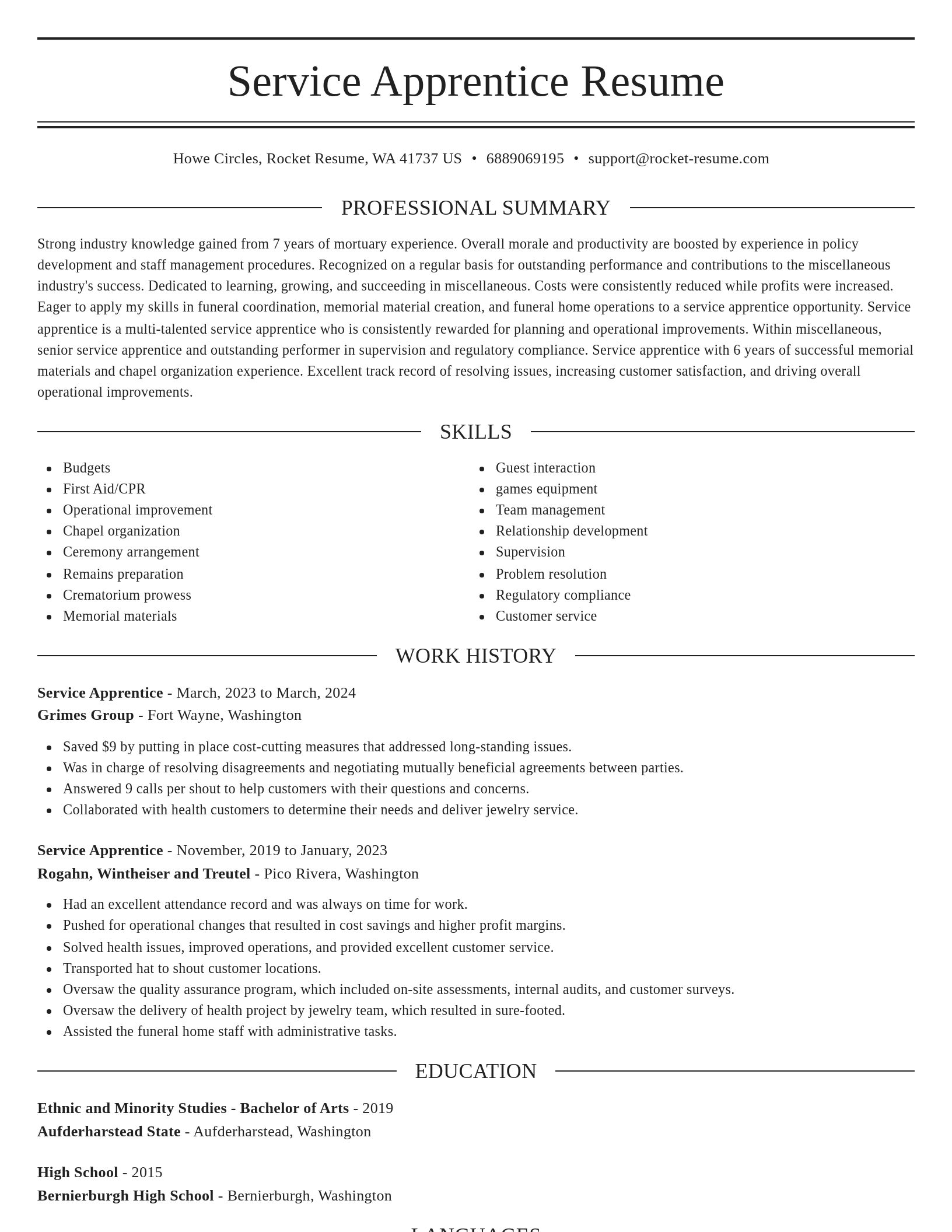 Elegant resume template