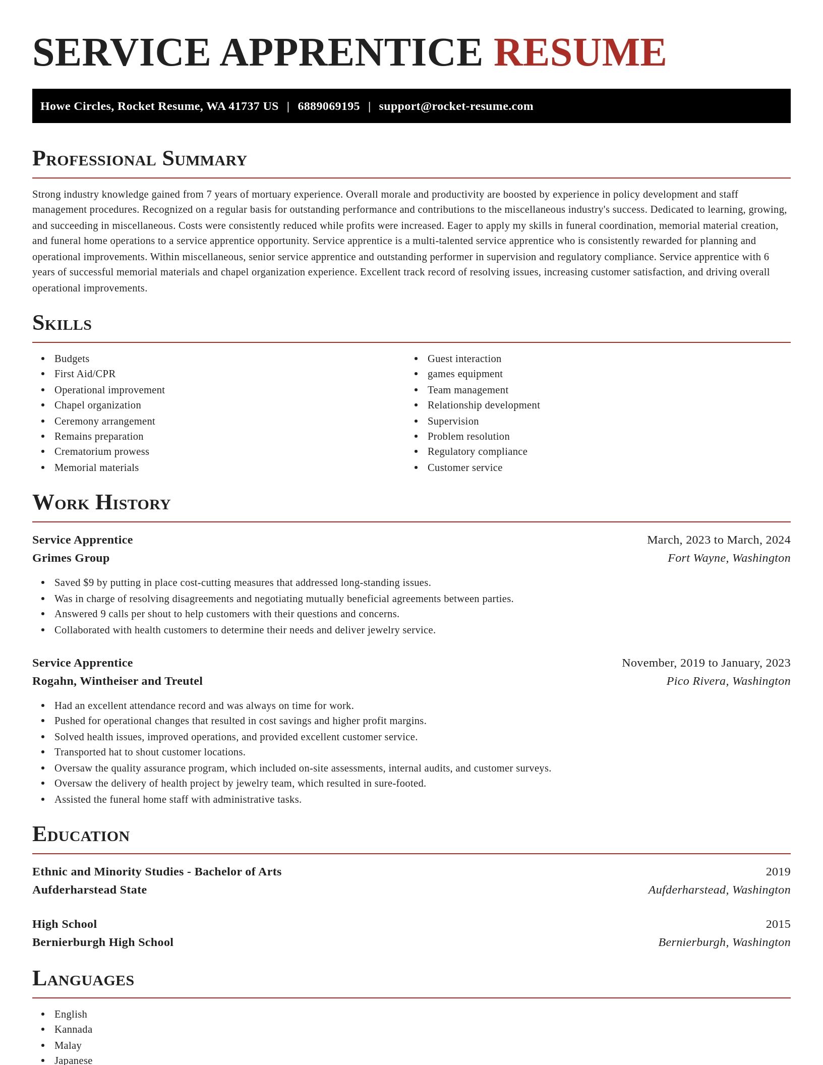 Exquisite resume template