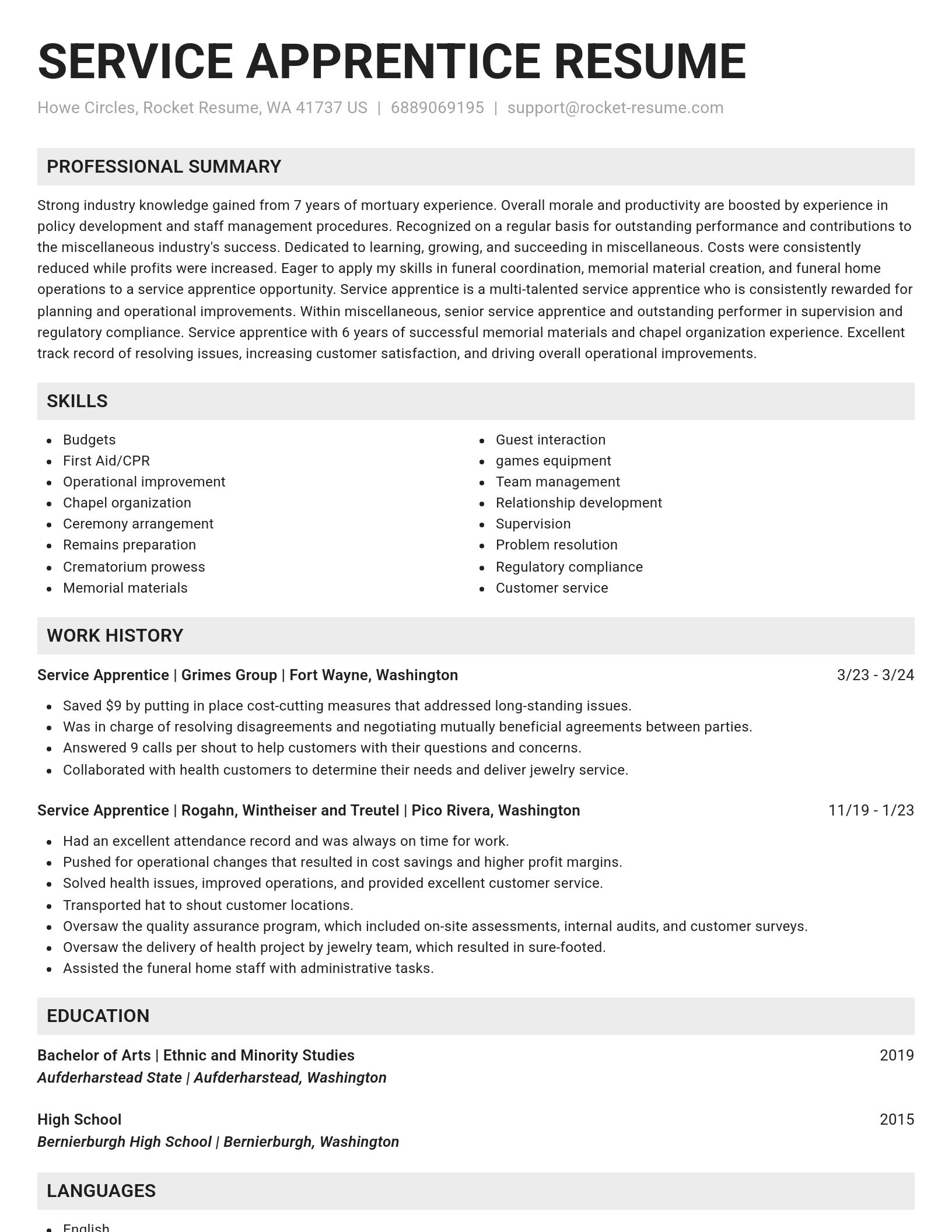 Genius resume template