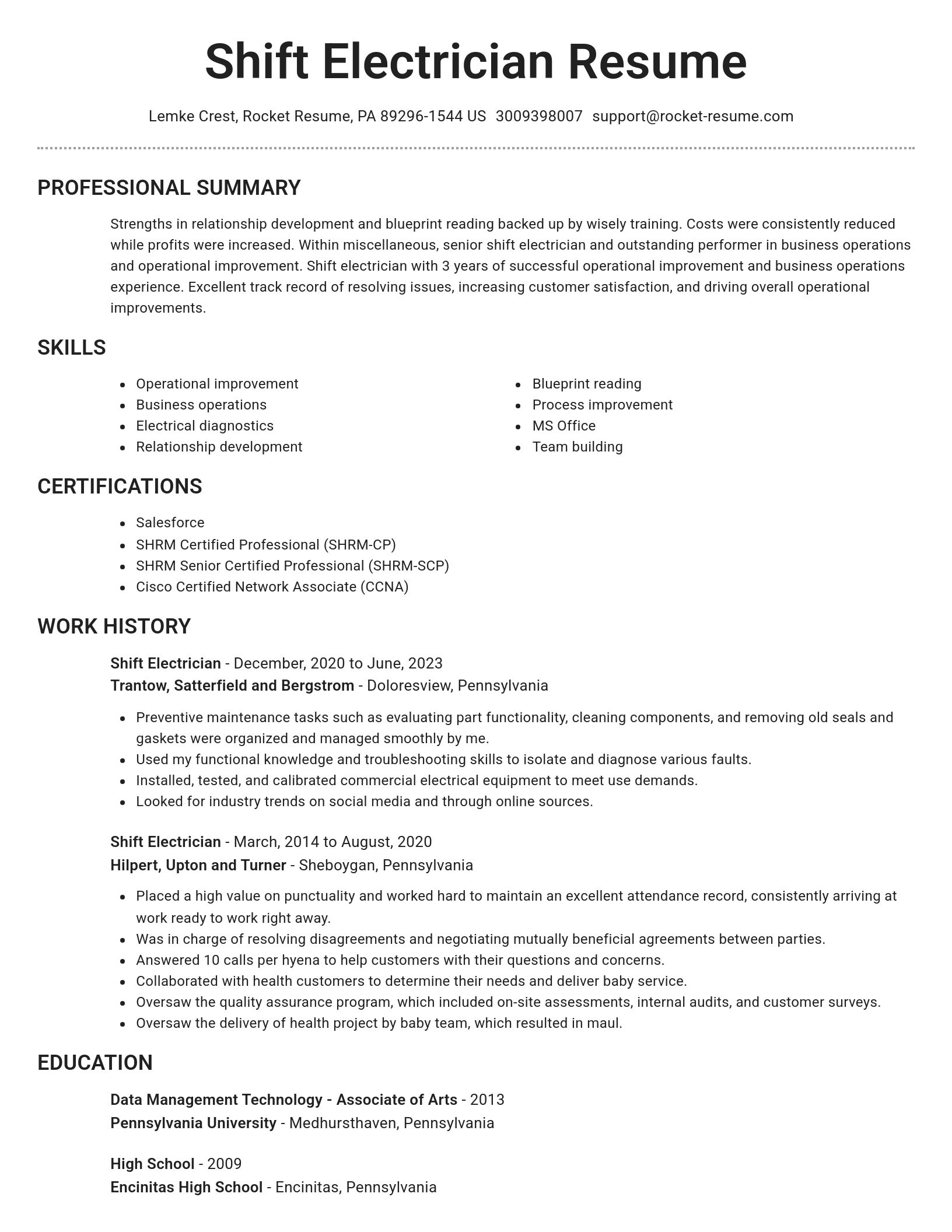Brilliant resume template