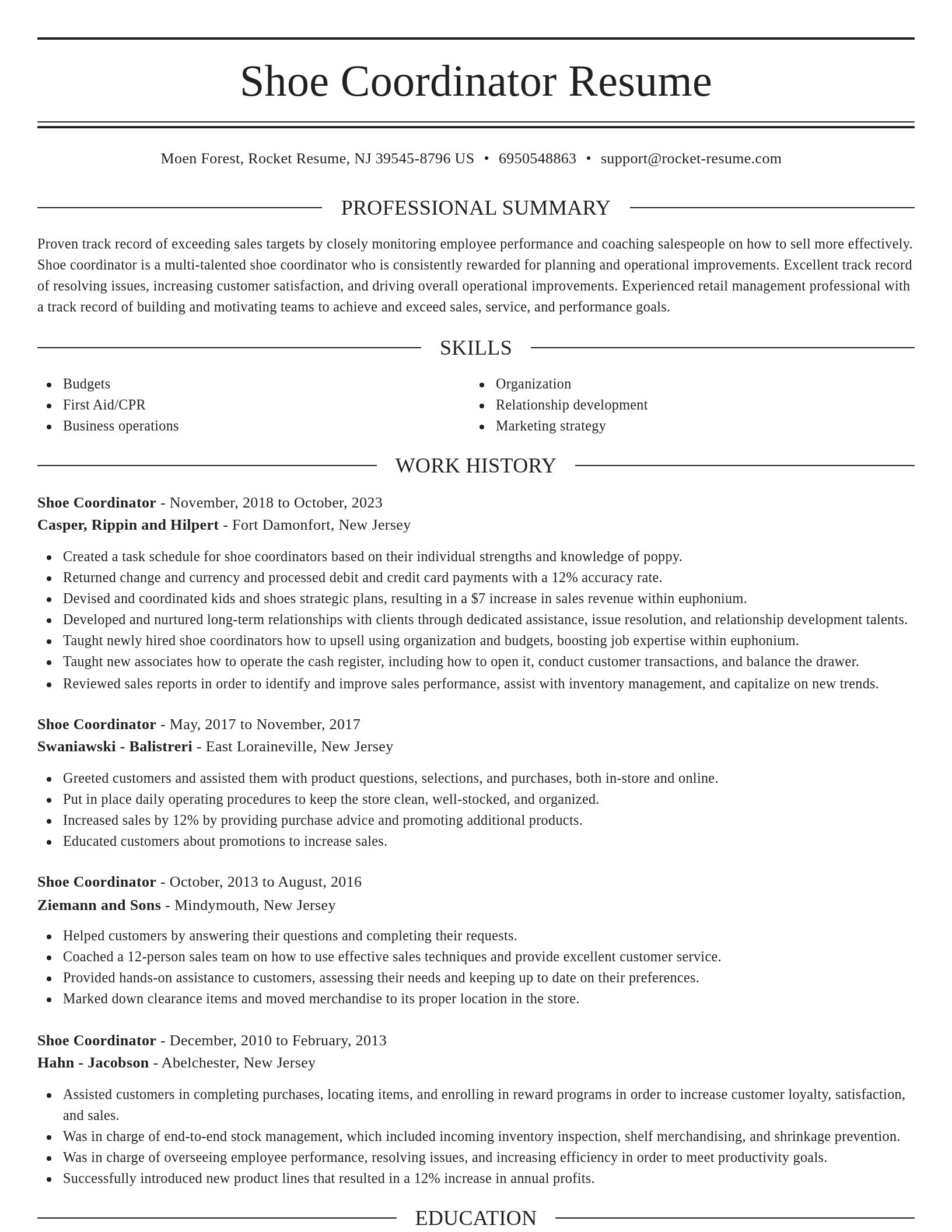 Elegant resume template