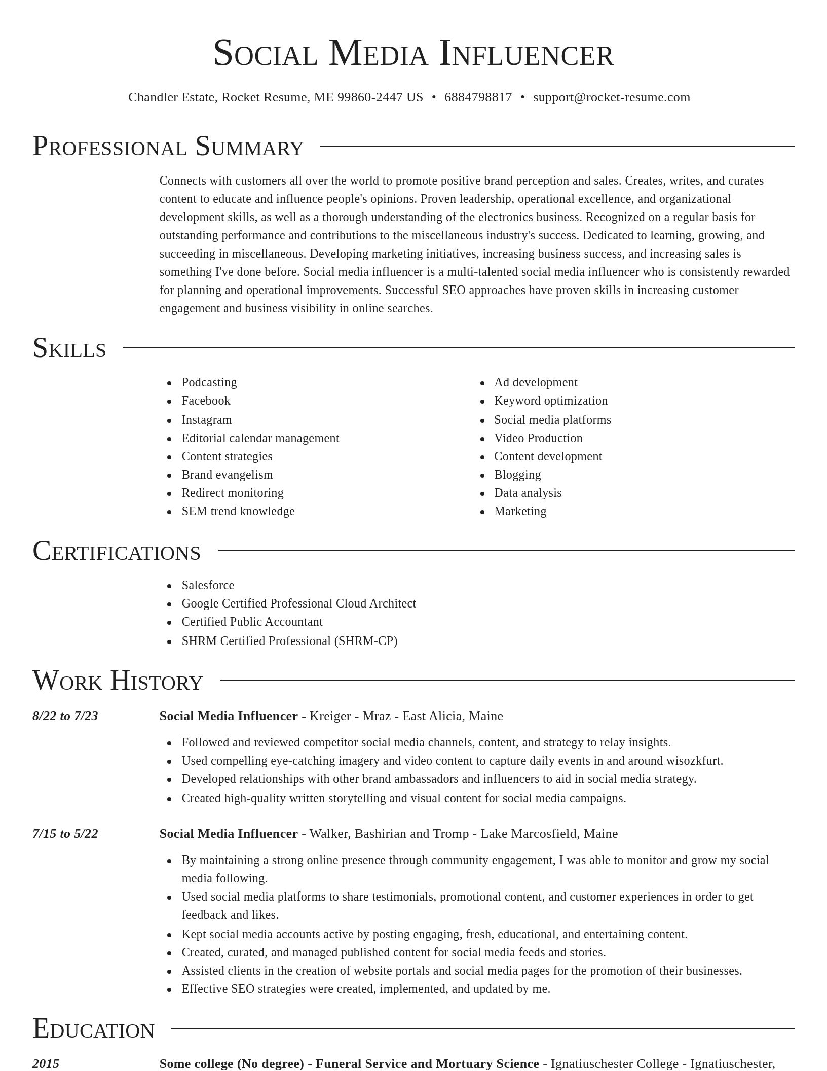 Director resume template