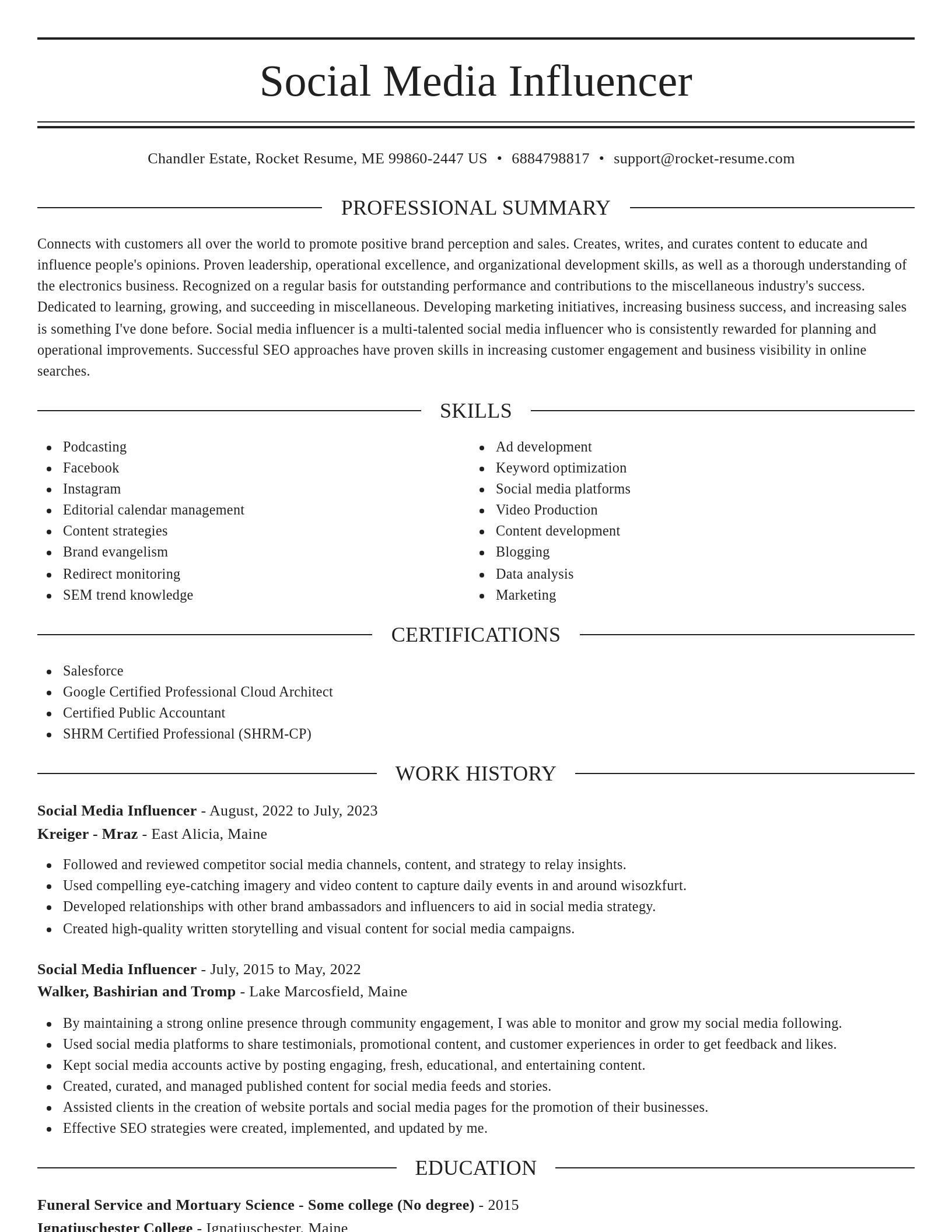 Elegant resume template