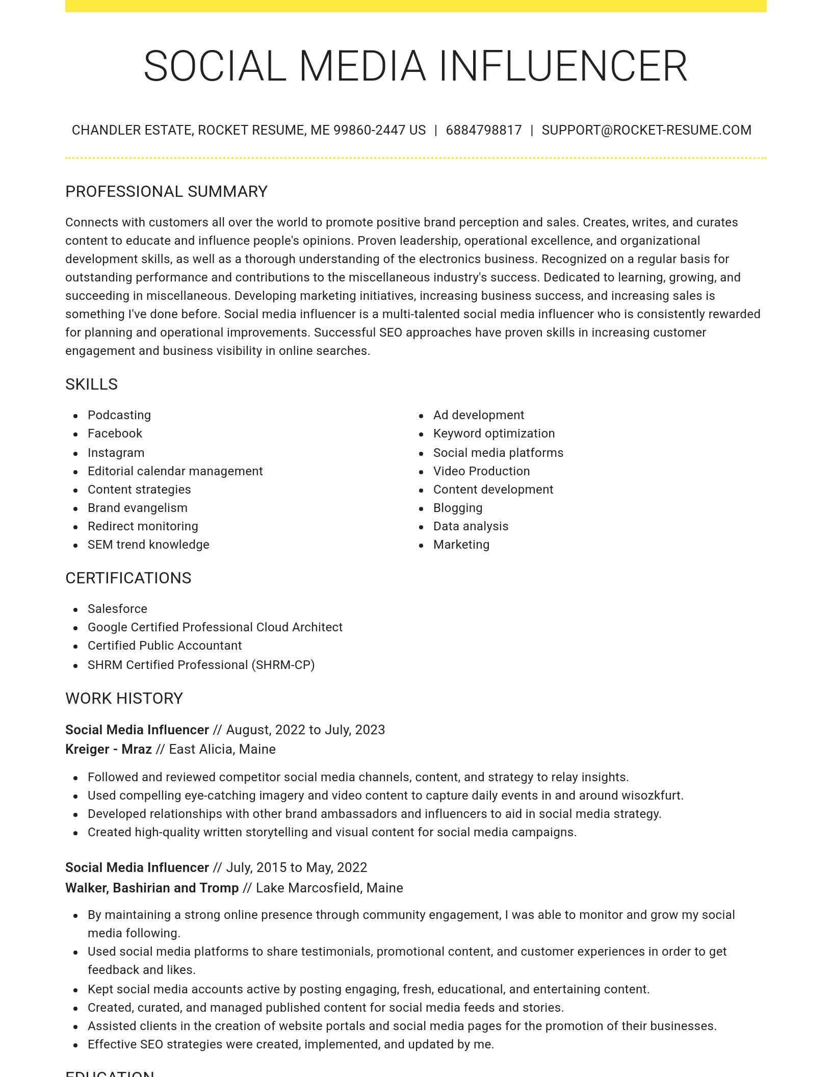 Grand resume template