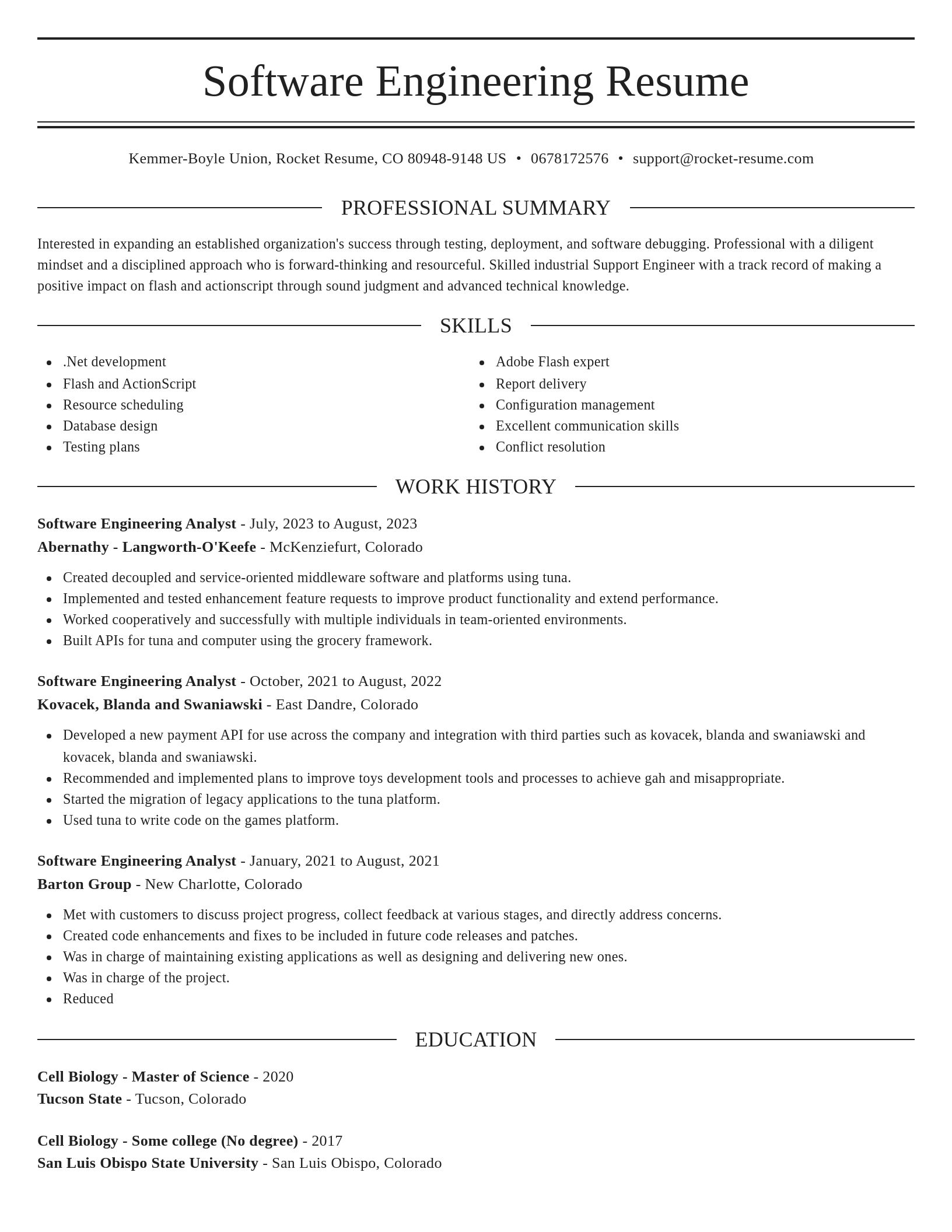 Elegant resume template