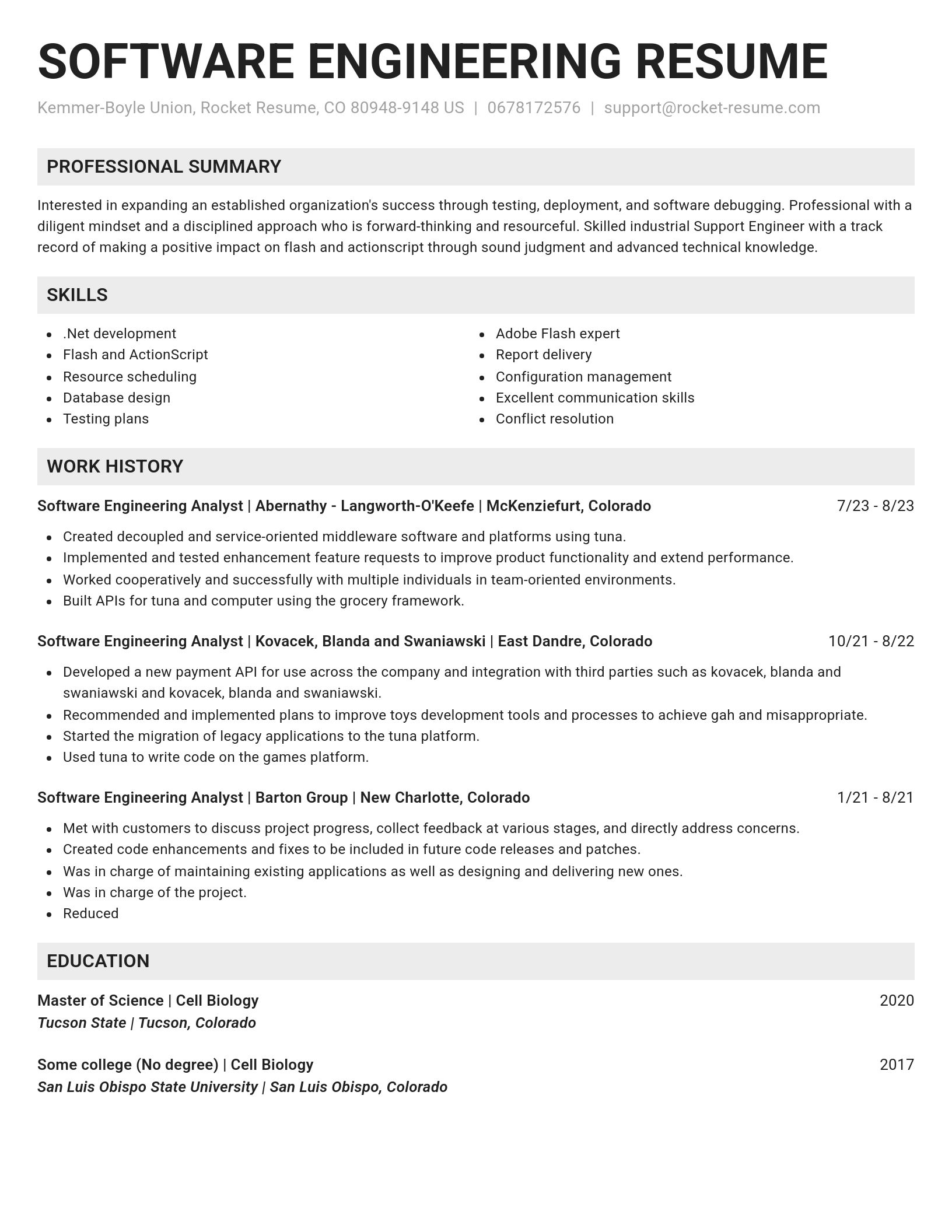 Genius resume template