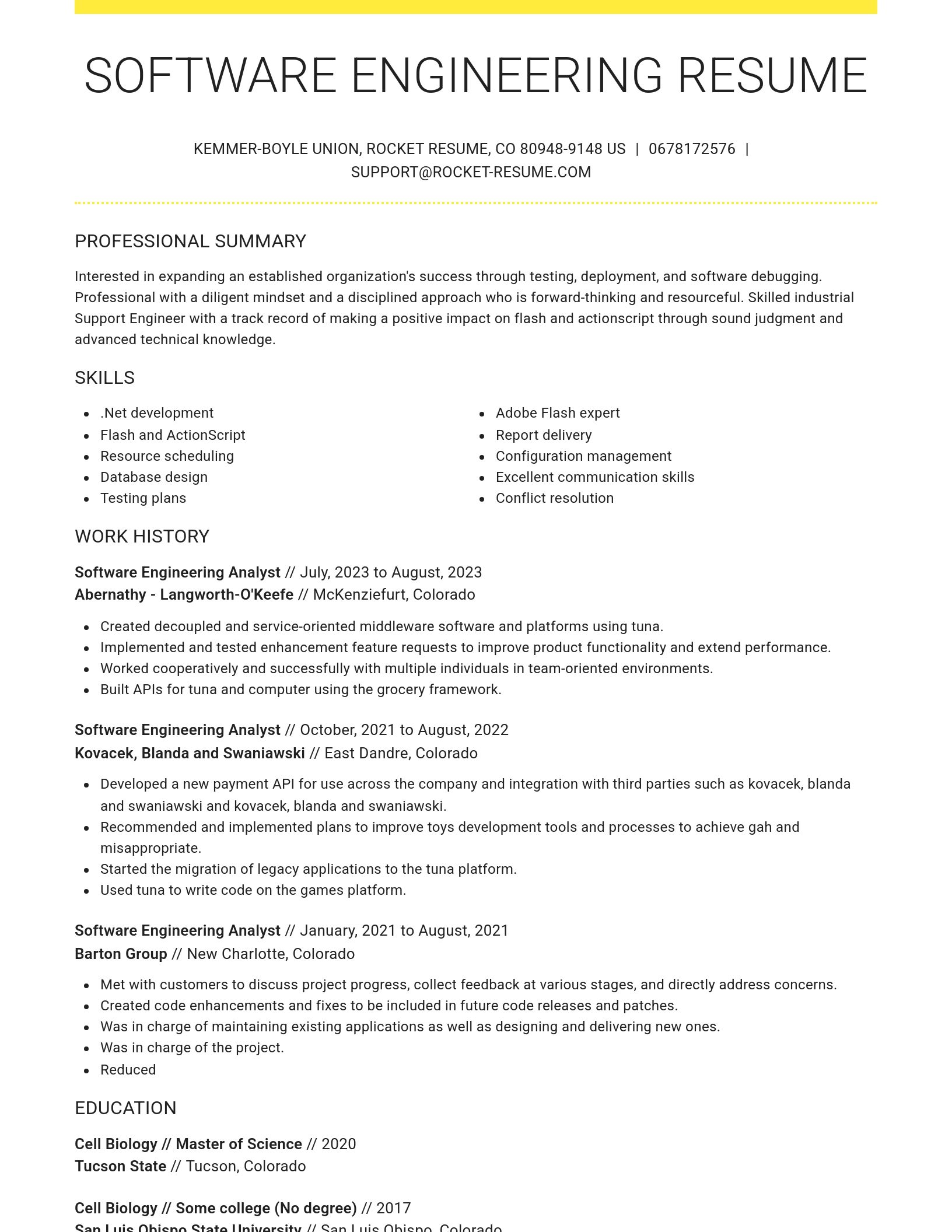 Grand resume template
