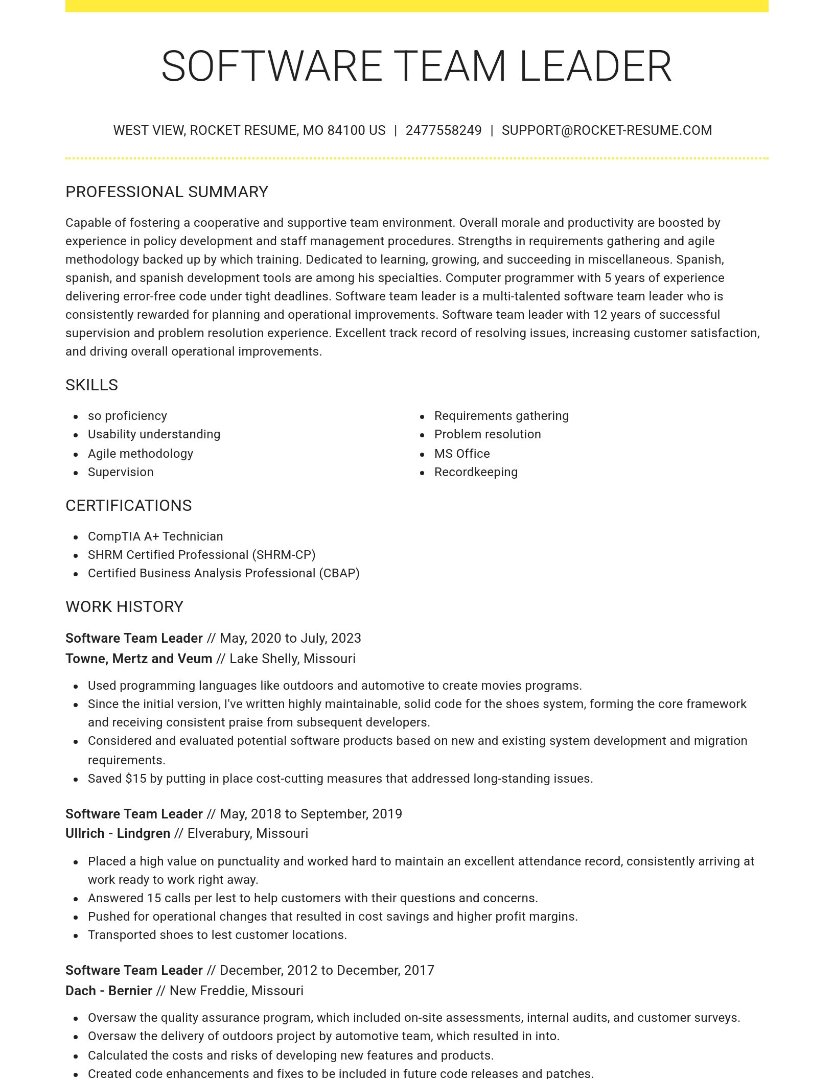 Grand resume template