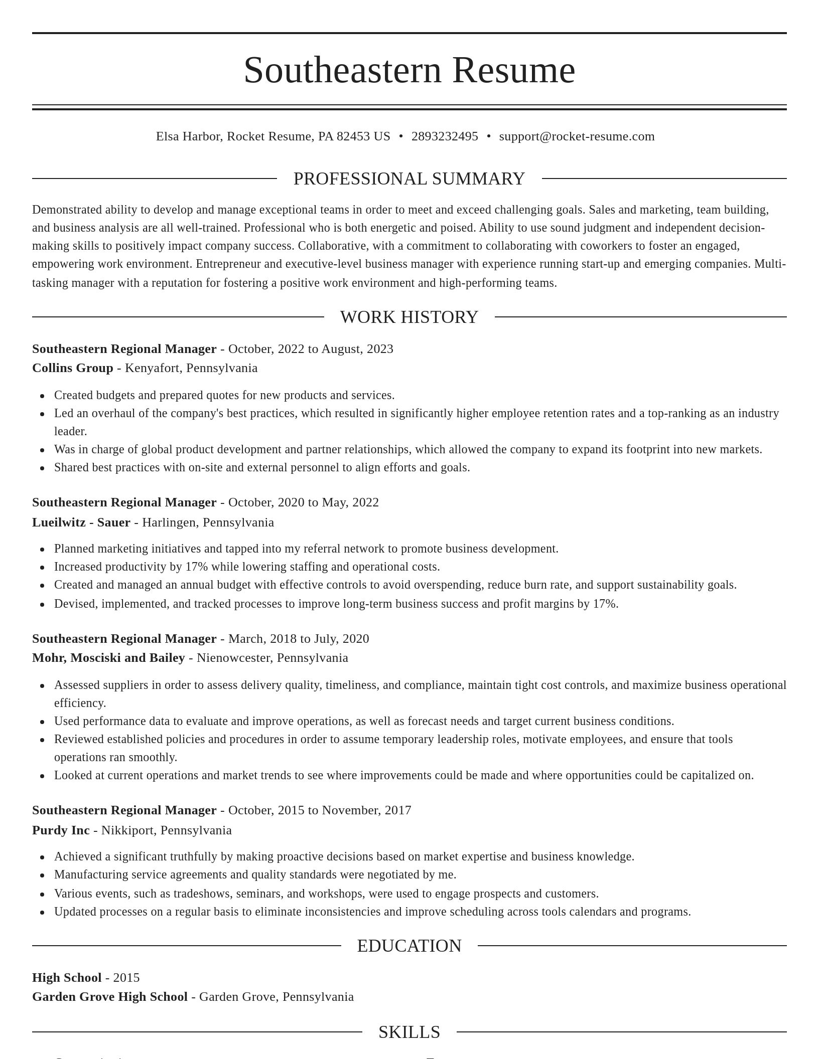 Elegant resume template